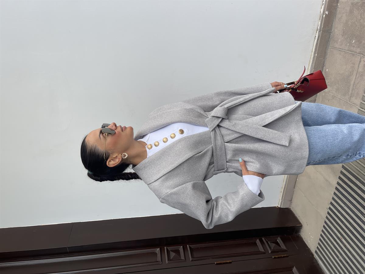 GRİ KUŞAKLI KISA KABAN