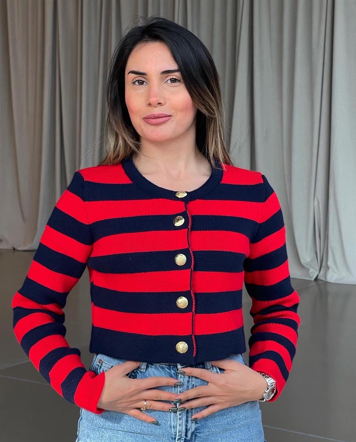 LACİVERT KIRMIZI HIRKA