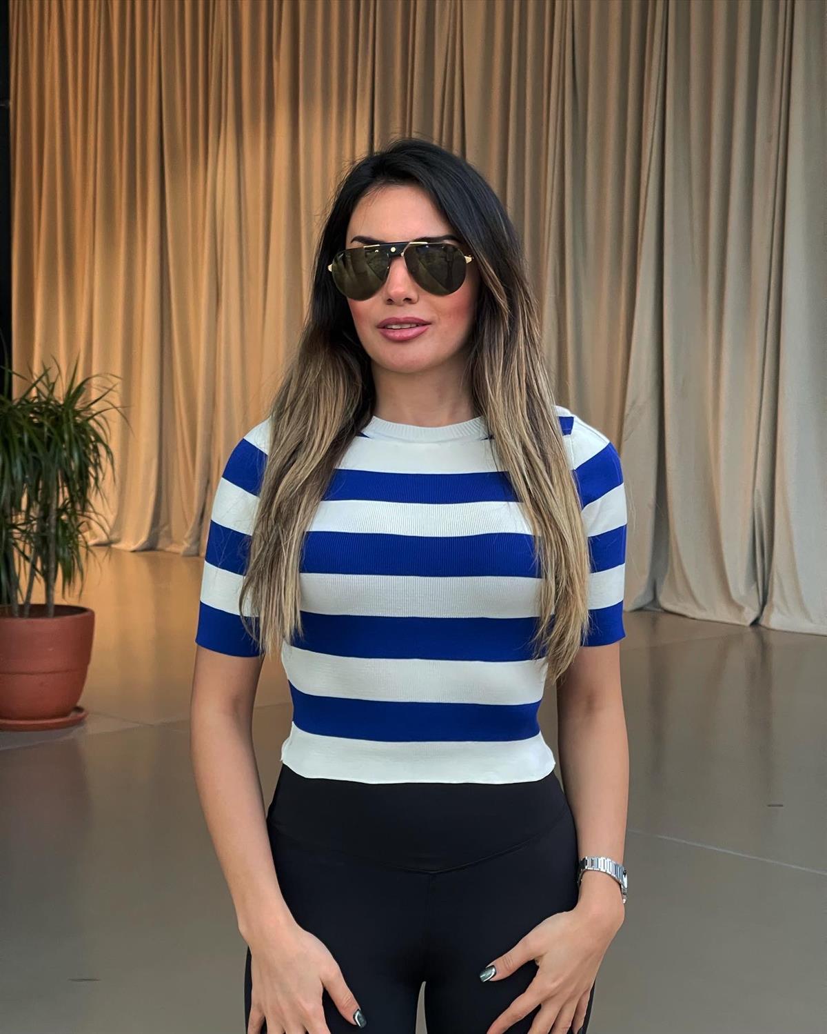 LACİVERT KISA KOLLU TRİKO