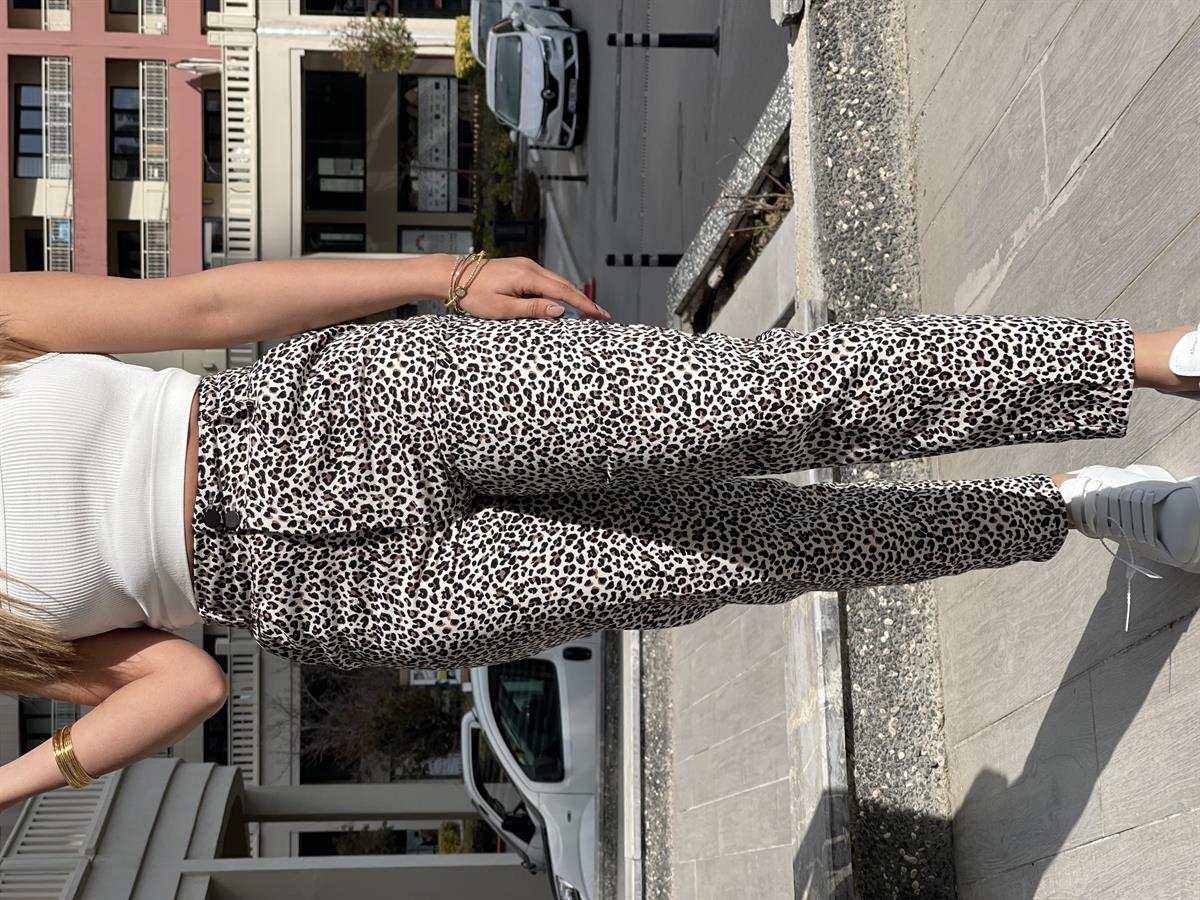 LEOPAR DESEN PANTOLON