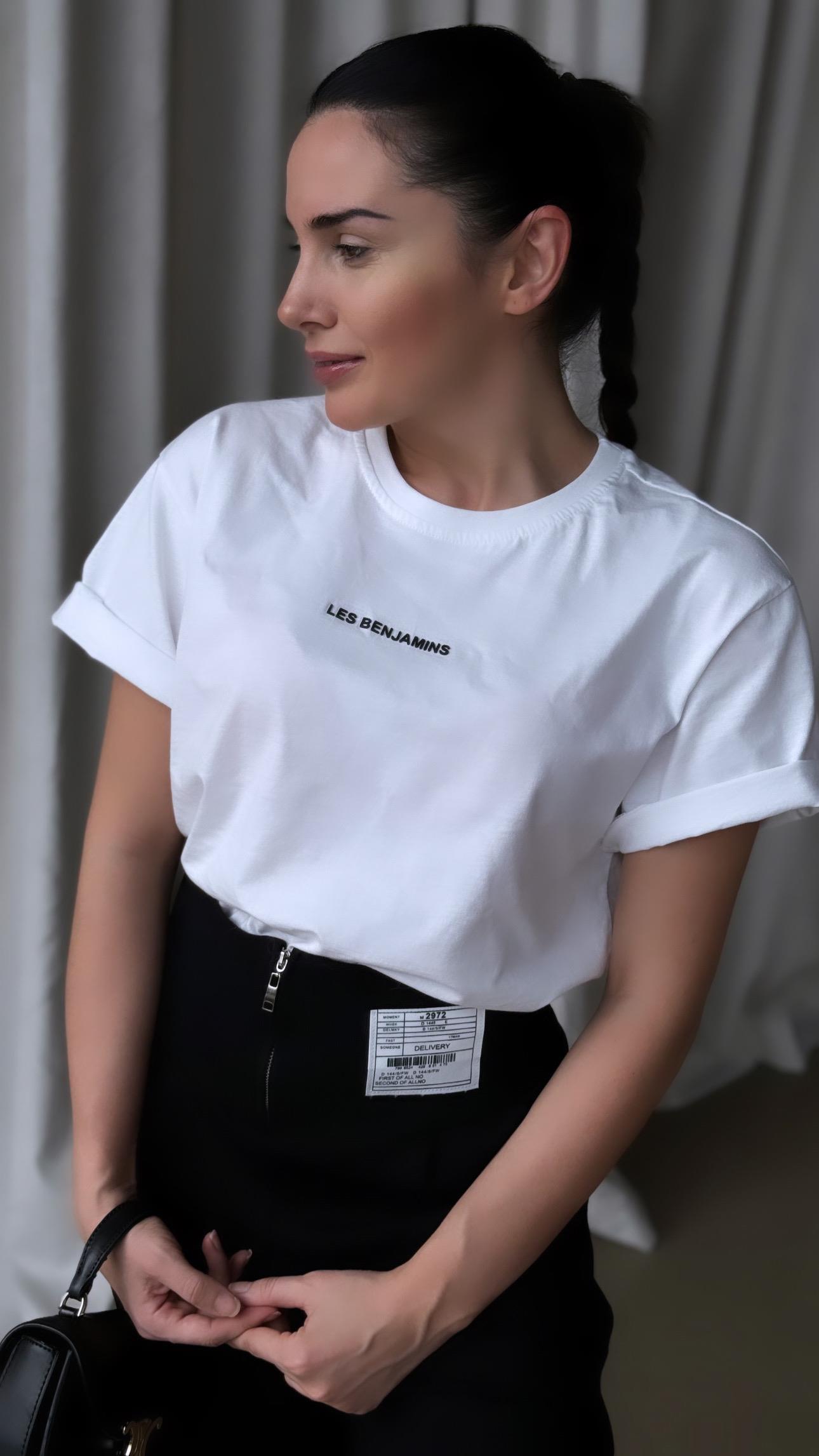 LES BENJAMINS BEYAZ T-SHIRT
