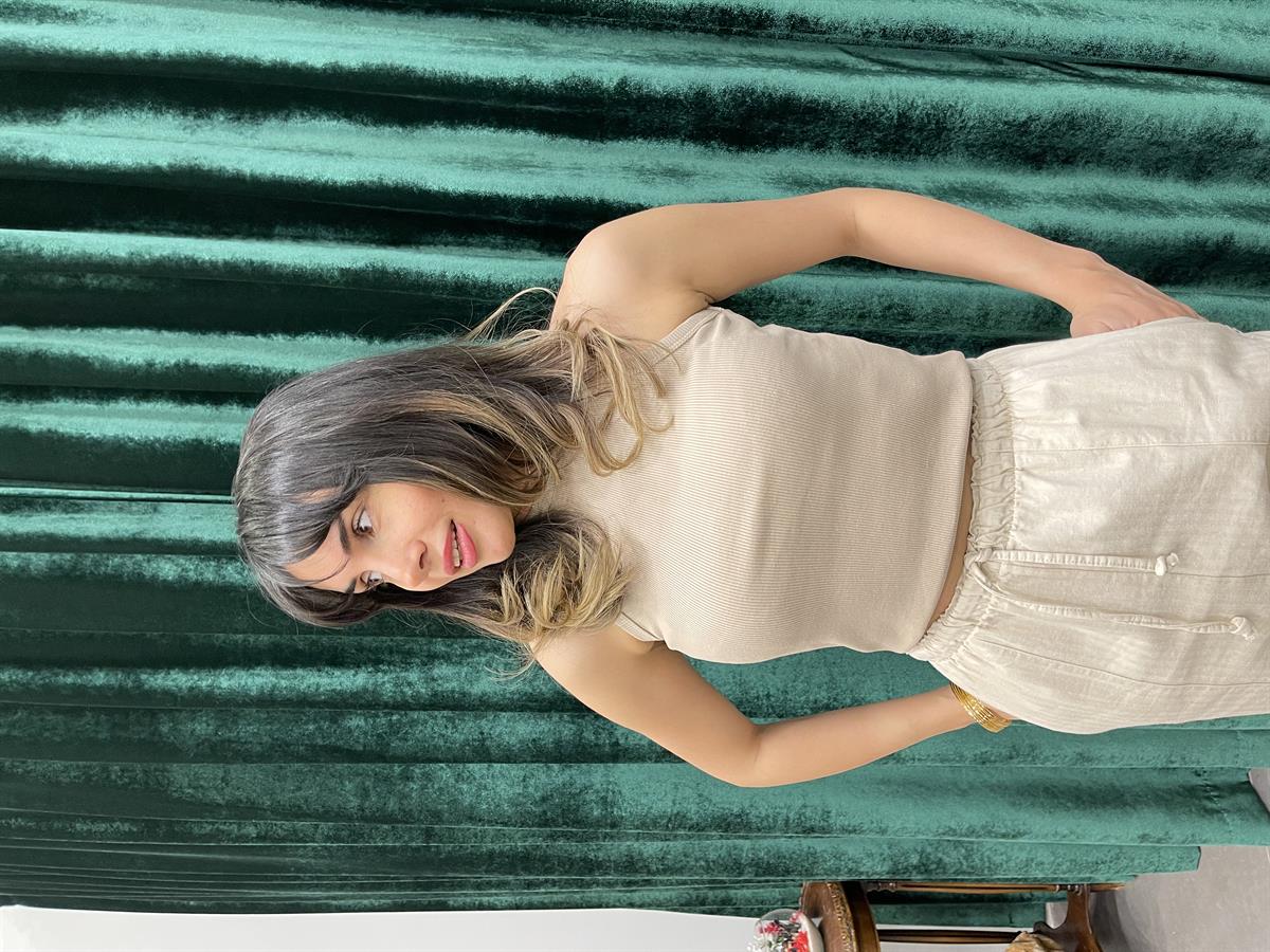 MASSIMO DUITTI KREM ASKILI BLUZ