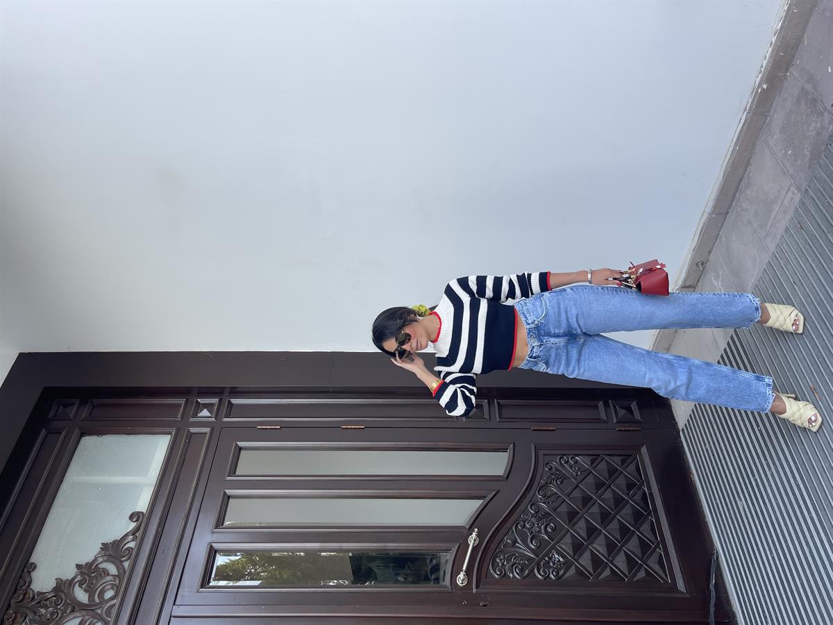 MAVİ TAM KALIP MOM JEAN