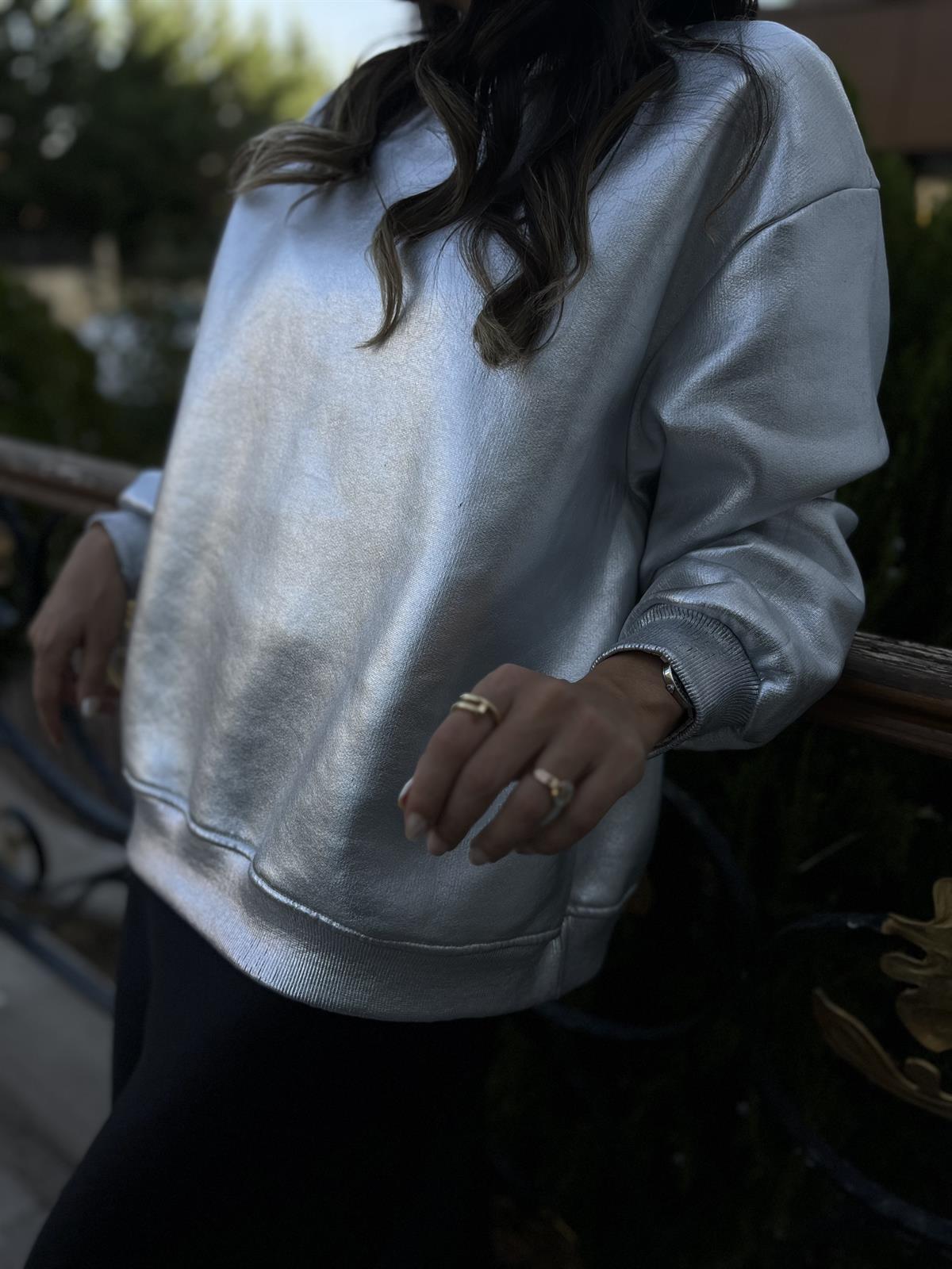 SILVER PARLAK SWEATSHIRT
