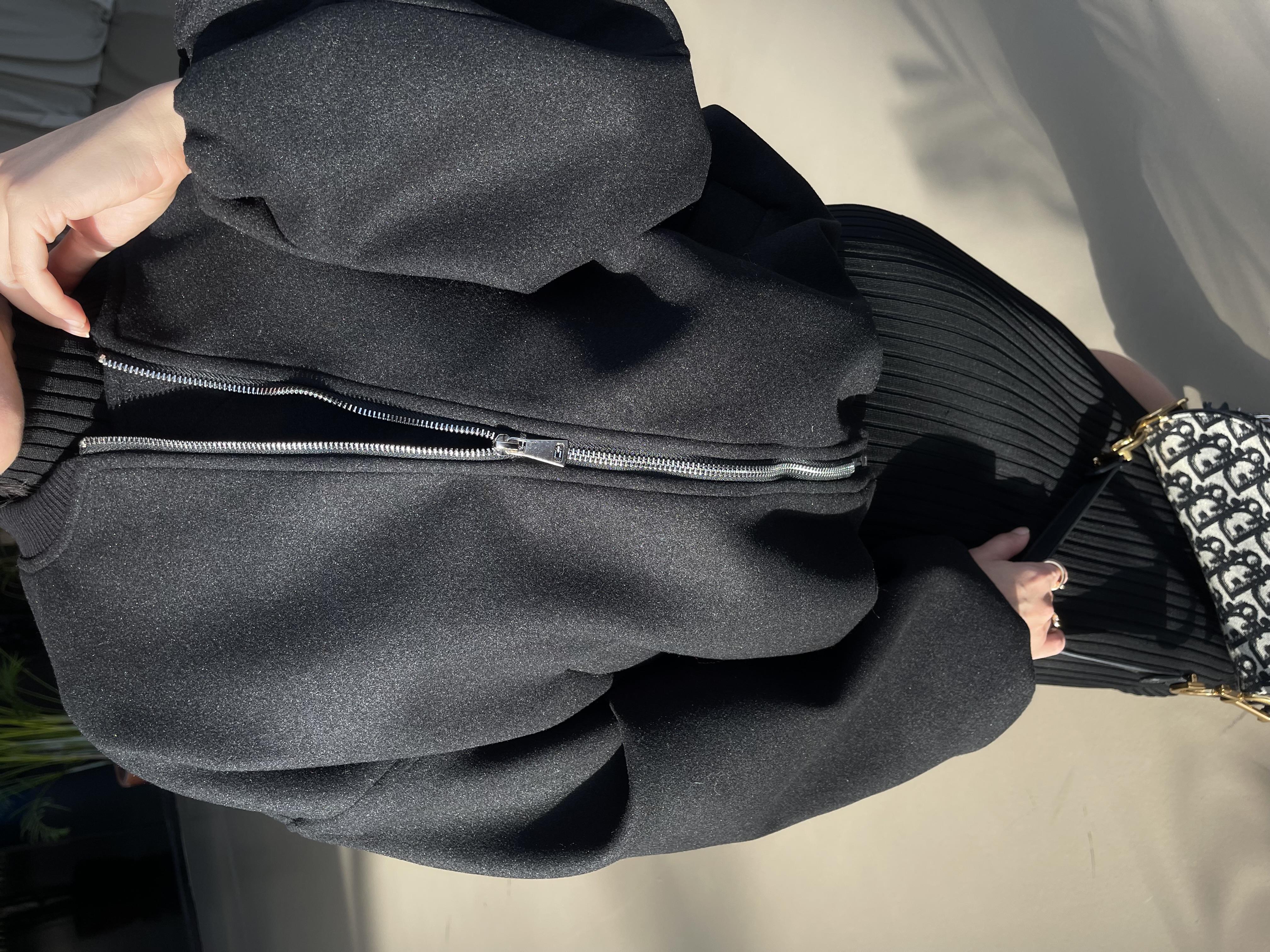 SİYAH KAŞE BOMBER CEKET