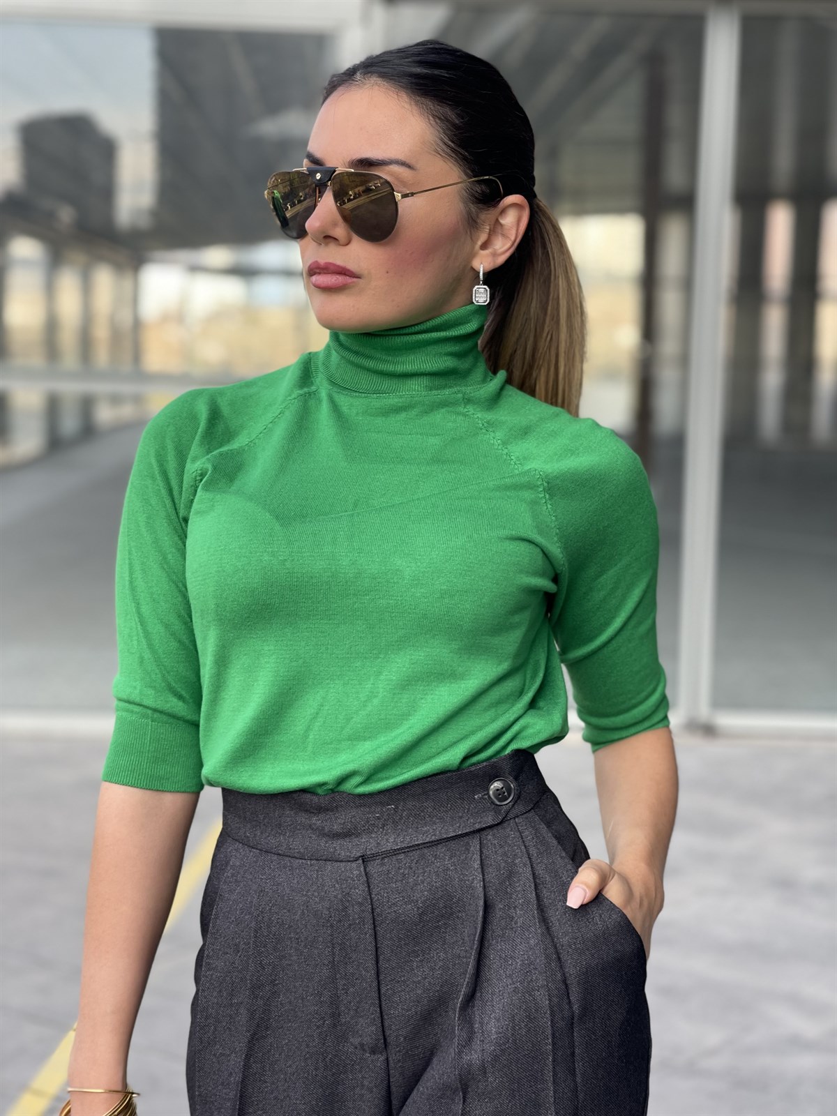 YEŞİL BOĞAZLI TRİKO