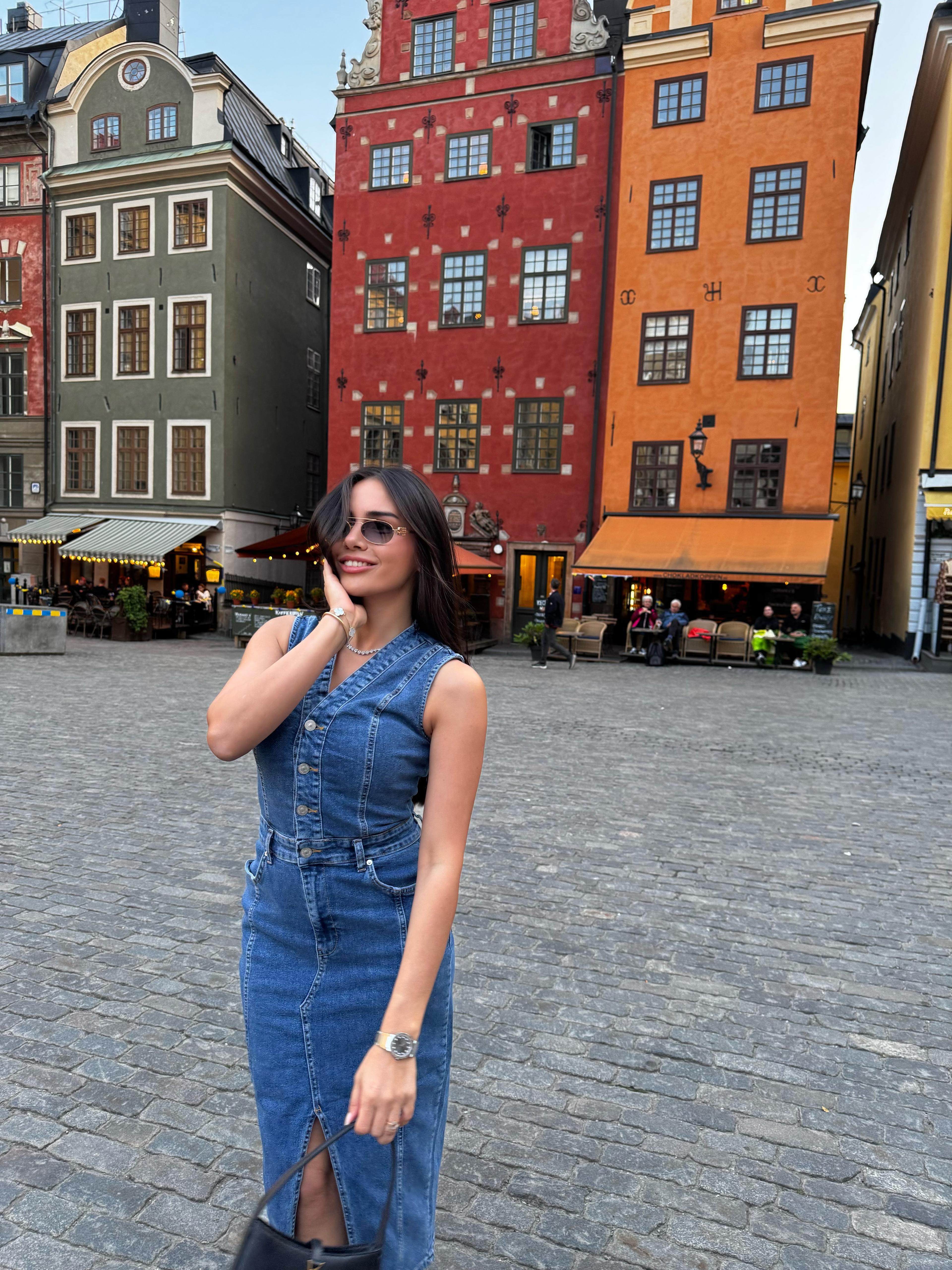 YIRTMAÇLI KOT  ELBİSE 