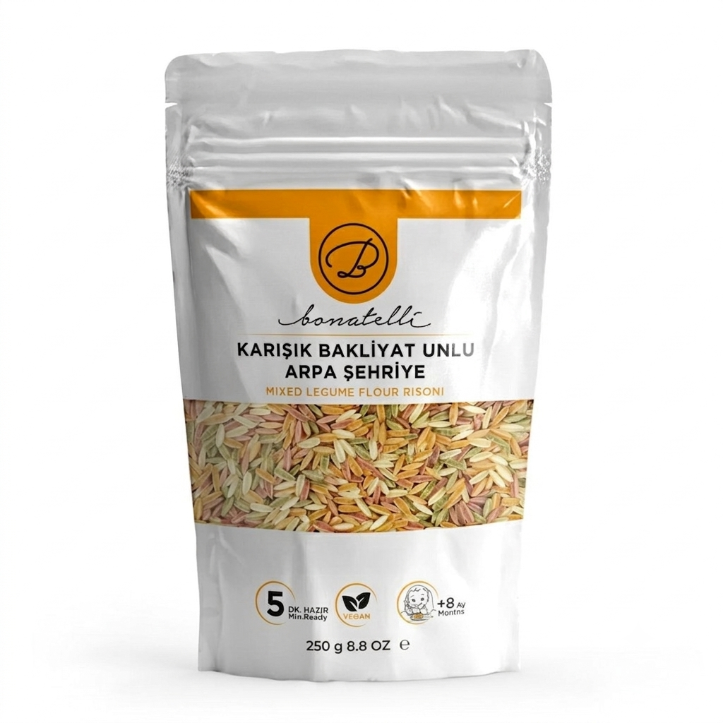 Karışık Bakliyat Unlu Arpa Şehriye 250 G | Bebek Makarna +8 Ay