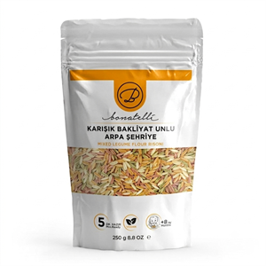 Karışık Bakliyat Unlu Arpa Şehriye 250 G | Bebek Makarna +8 Ay