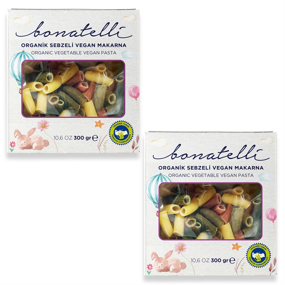 2'li Organik Sebzeli Vegan Makarna