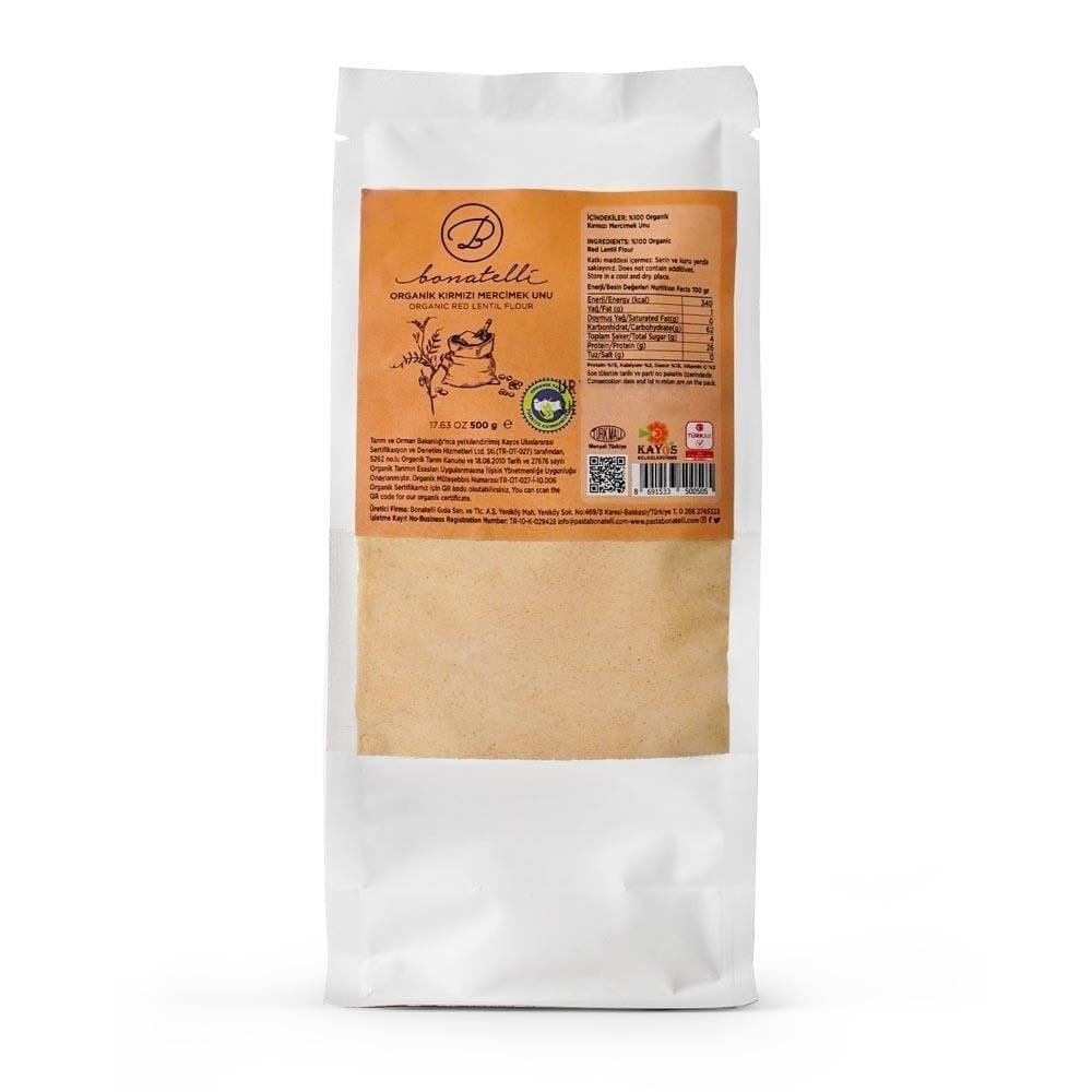 Organik Kırmızı Mercimek Unu 500 G