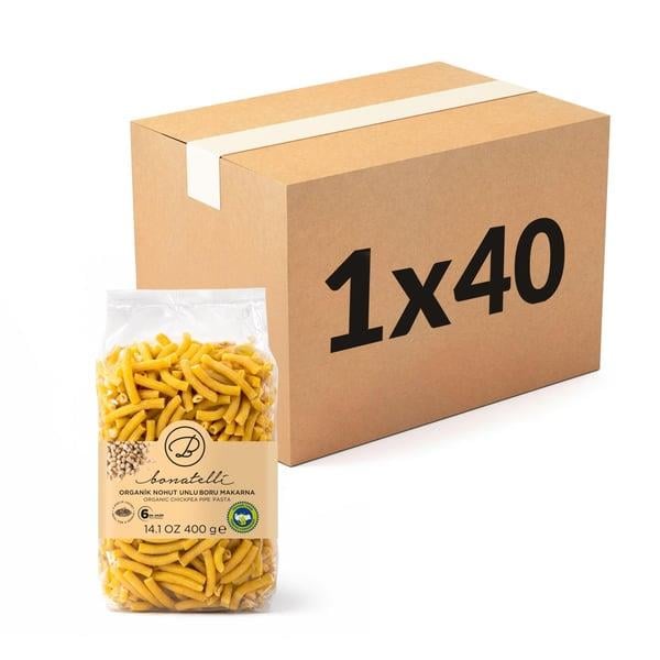 Organik Nohut Unundan Boru Makarna 400 Gr X 40'lı Paket