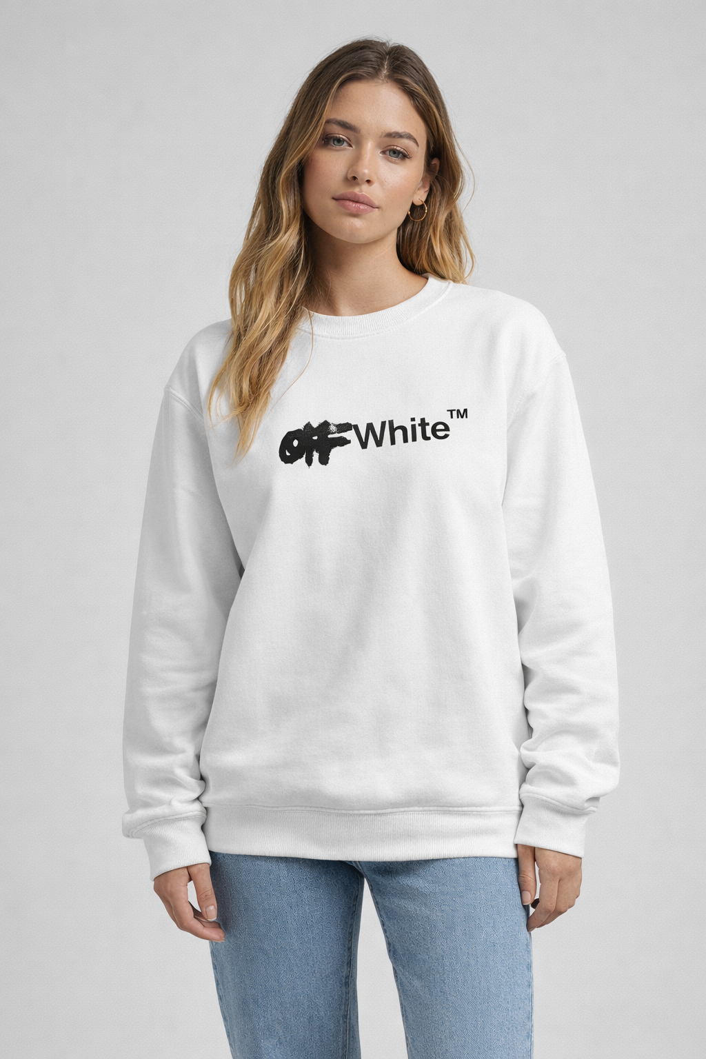 Orijinal Marka Off White Baskılı Sweat 