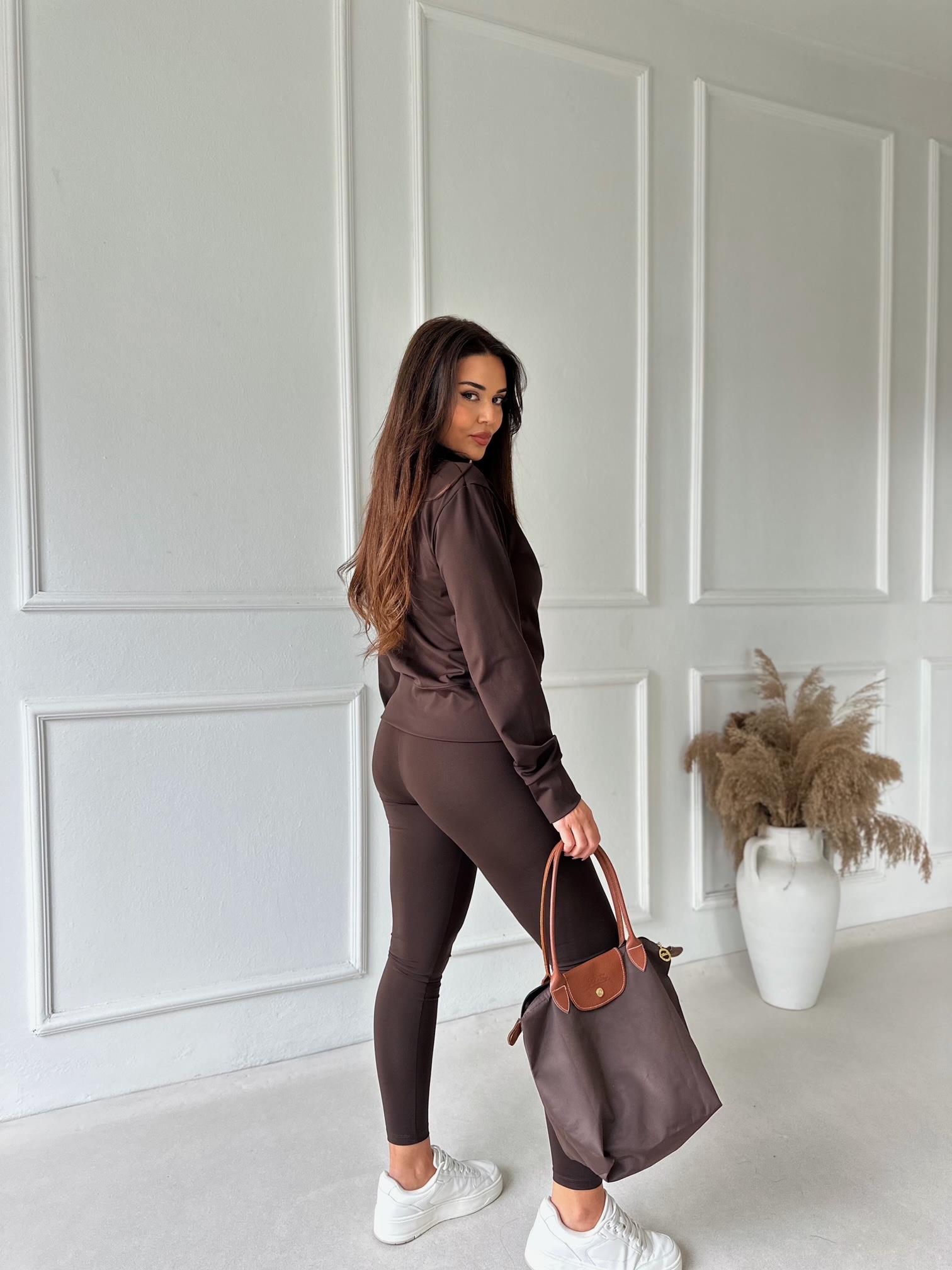 Active Kadın Ceket Tayt Spor Takım – Kahve · 6