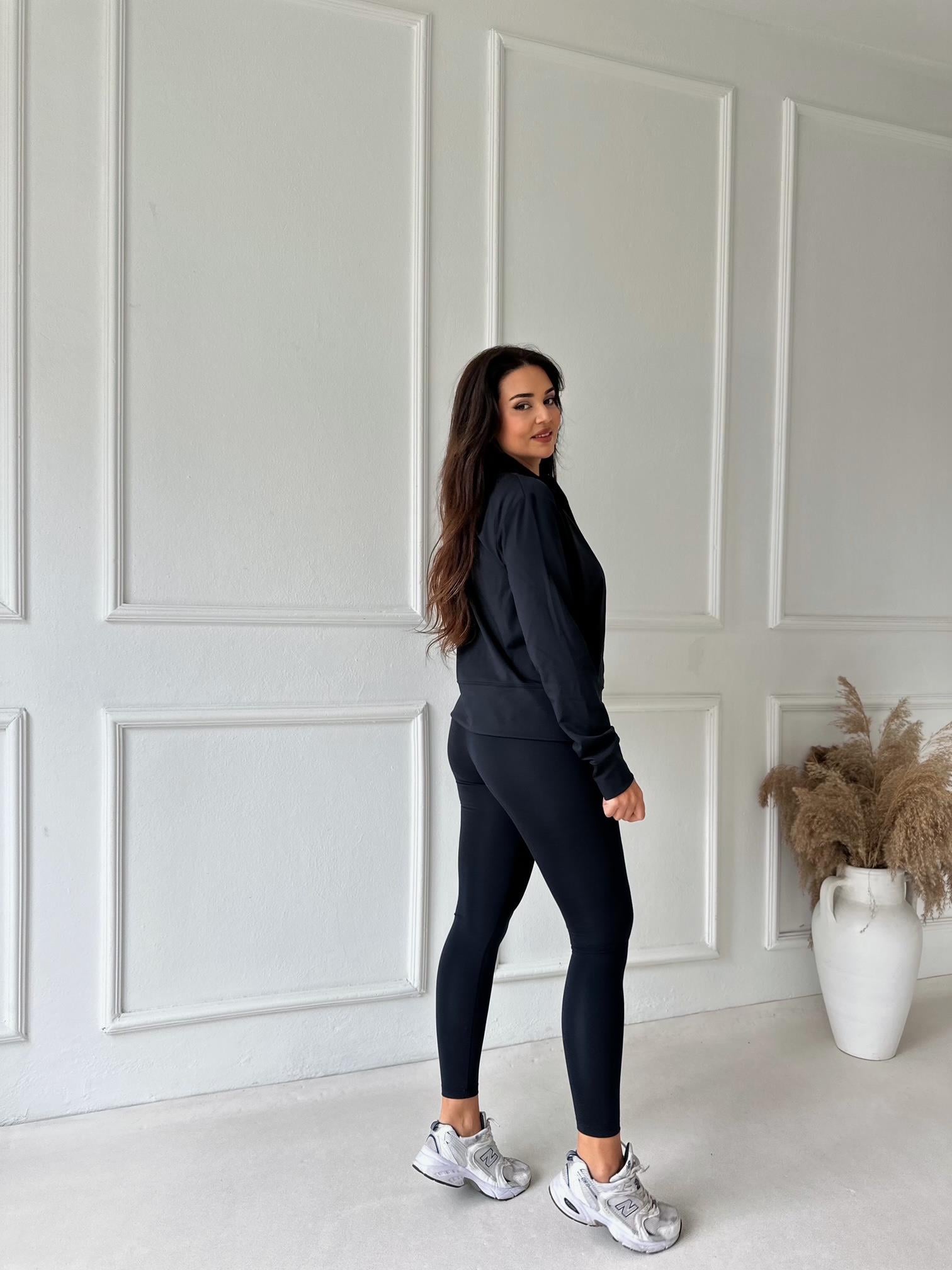 Active Kadın Ceket Tayt Spor Takım – Siyah · 5