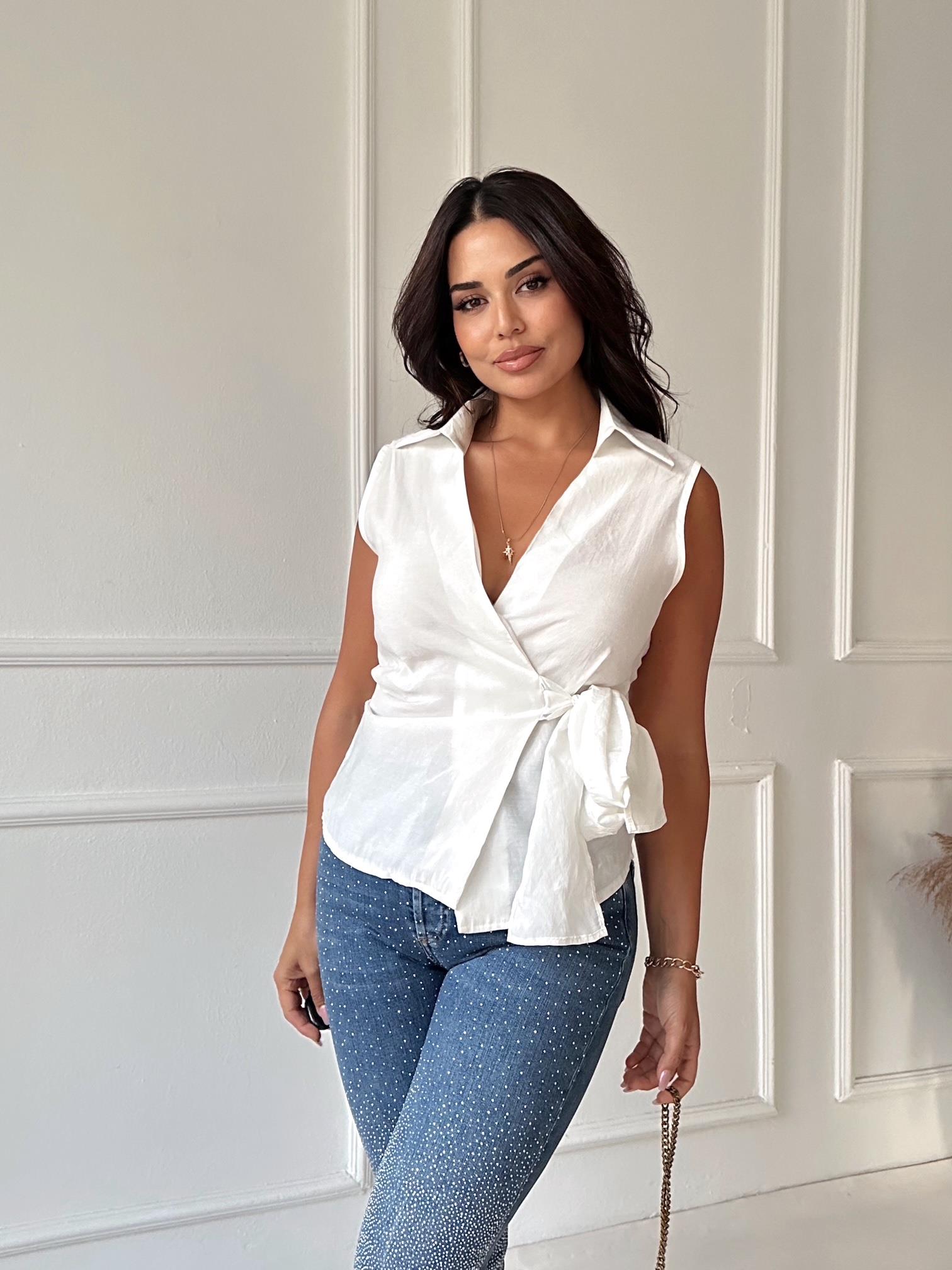 Lüks Kalite Kolsuz Kruvaze Gömlek