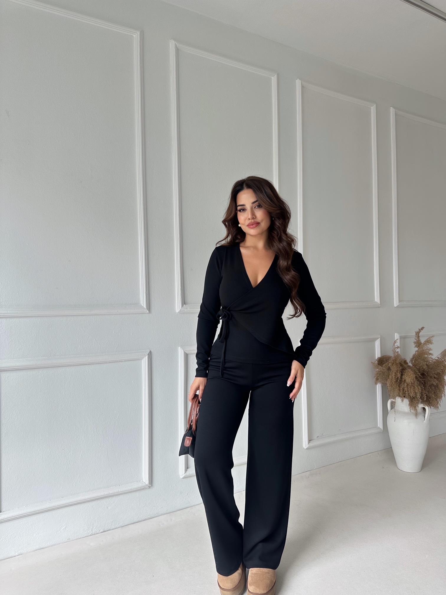 Lüks kalite Kruaze Modal Takım - Siyah 