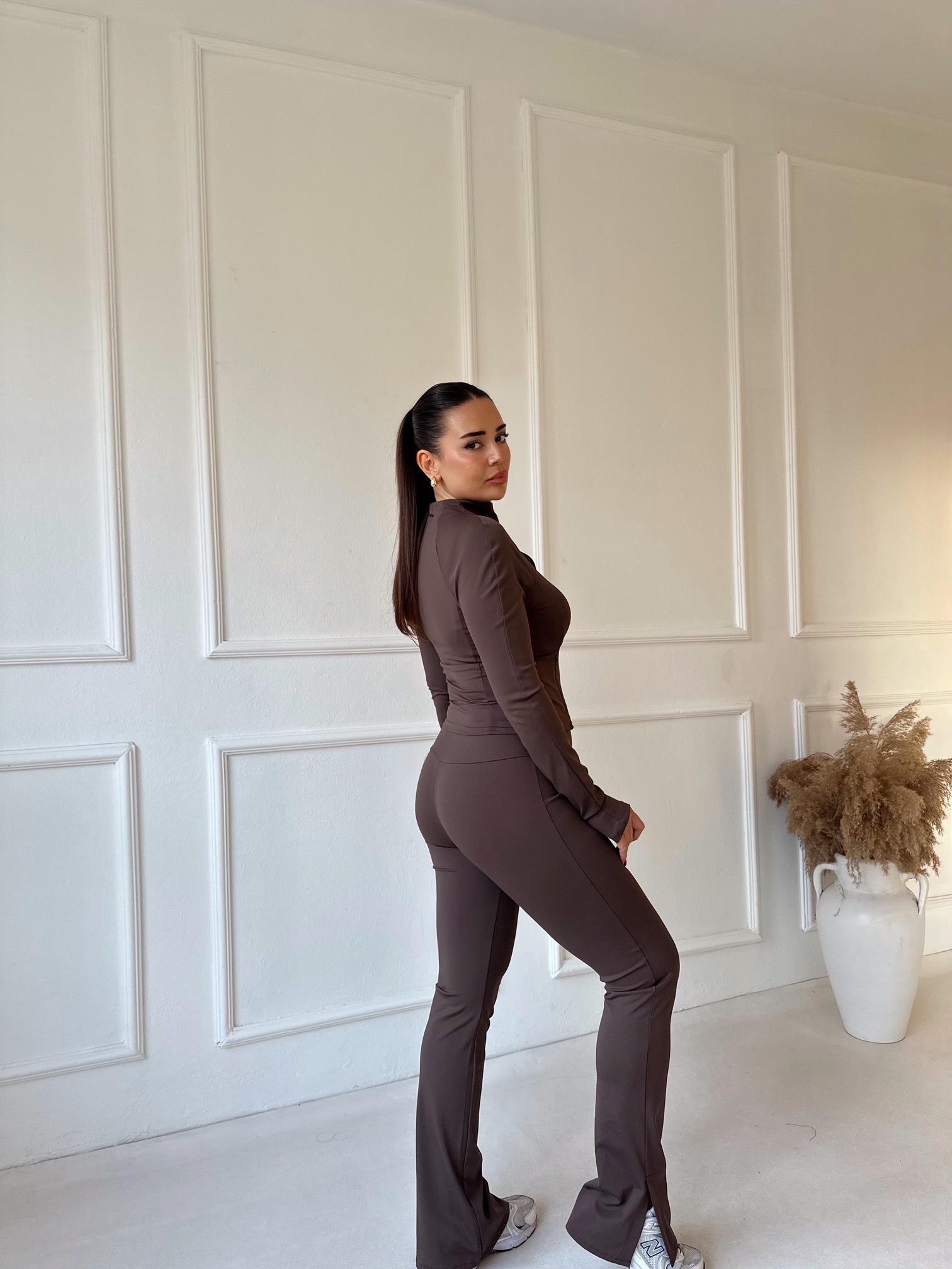 Lüks Kalite Oysho Model Kahve Ceket ve Pantolon Takım · 3