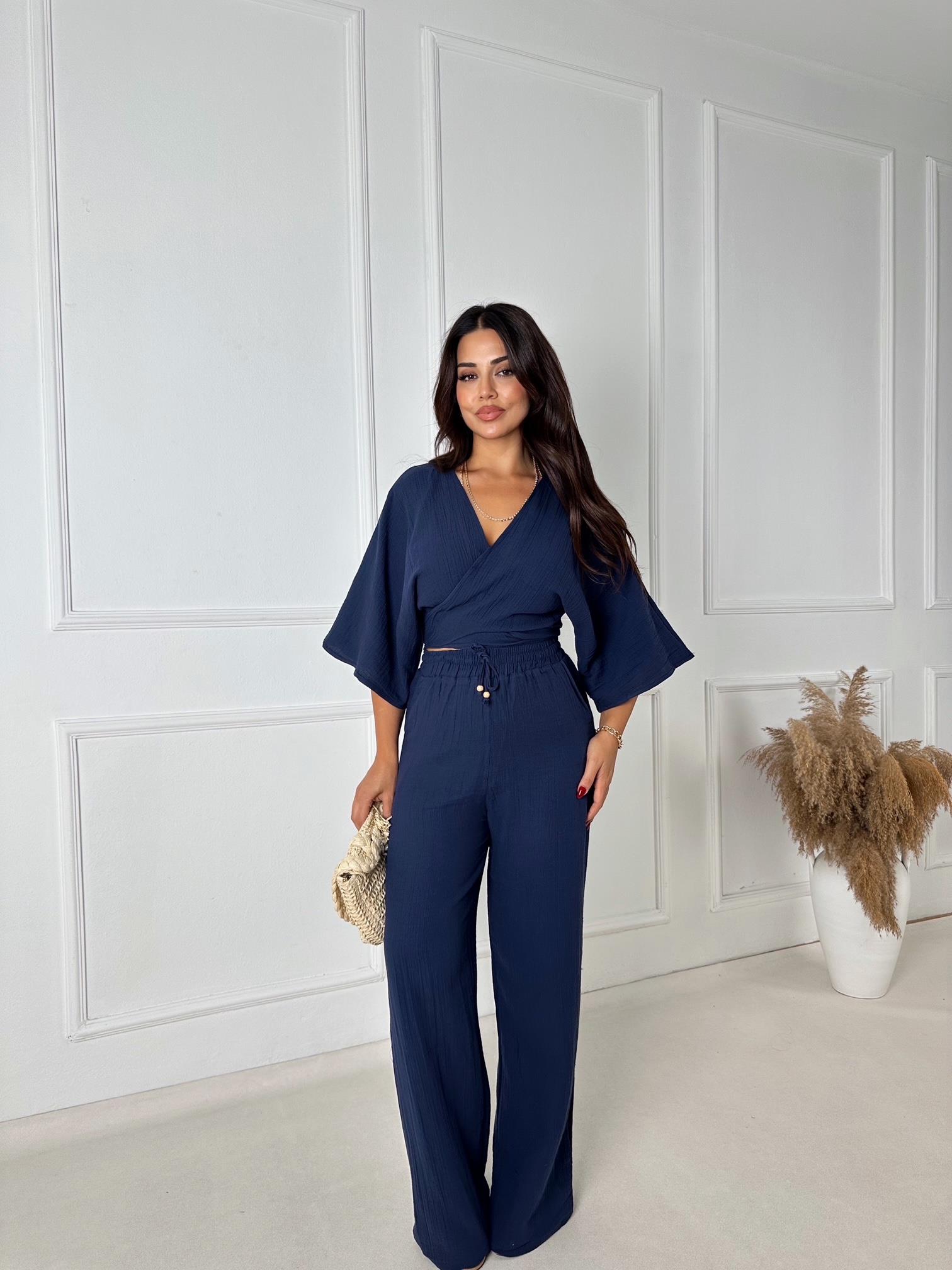 Lüks Kalite Pamuklu Pantolon Lacivert