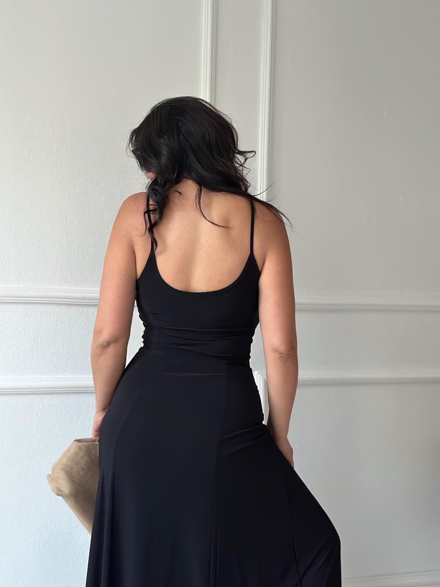 Lüks Kalite Siyah İp Askılı Basic Elbise | Nora Butik · 7