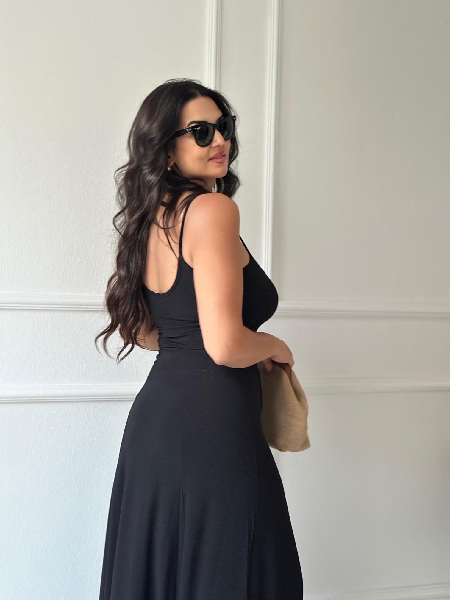 Lüks Kalite Siyah İp Askılı Basic Elbise | Nora Butik · 6