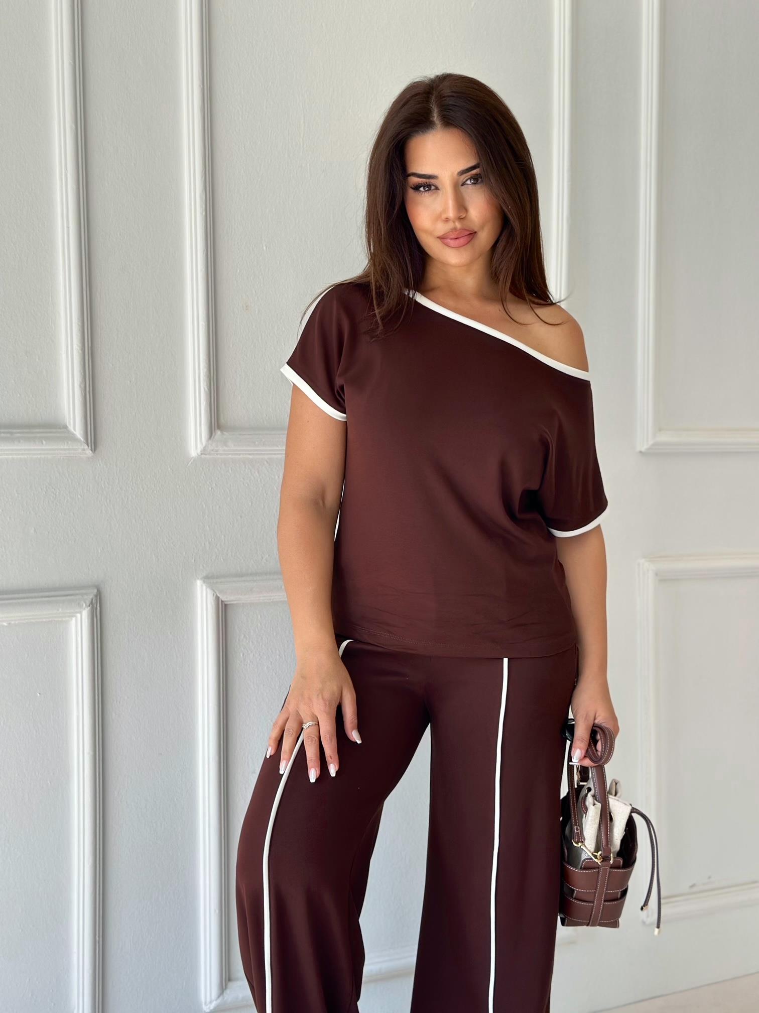 Nora Comfort Biyeli Modal Takım - Kahve · 2