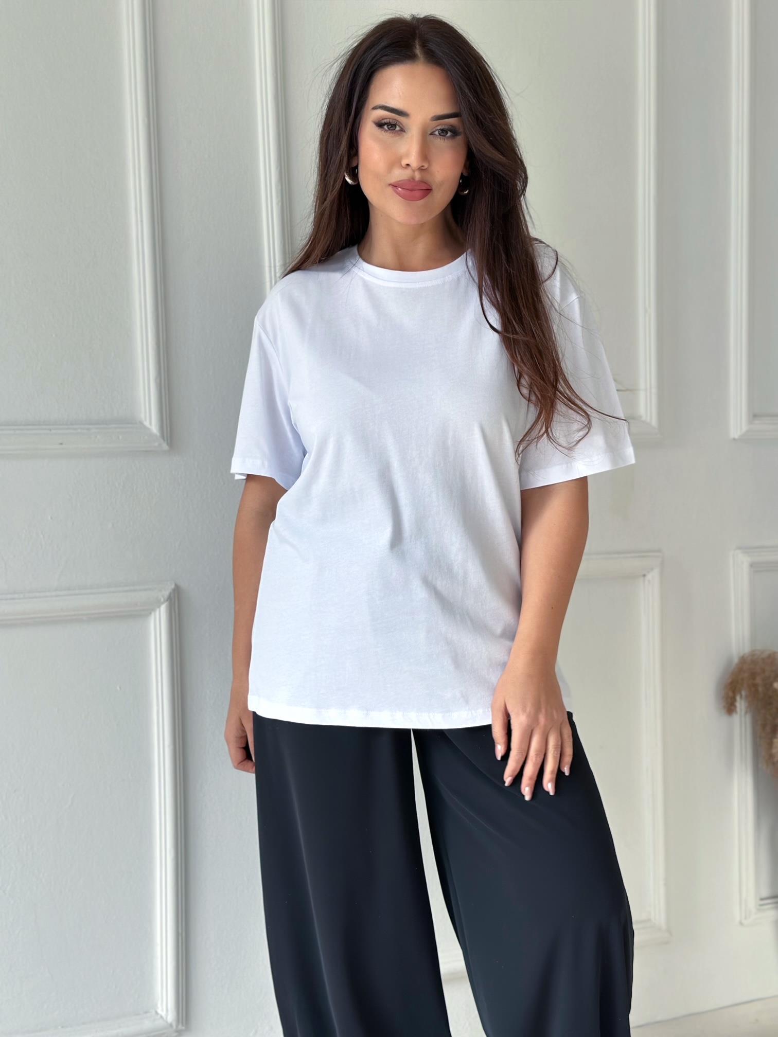 Nora Essential Oversize Tişört - Beyaz