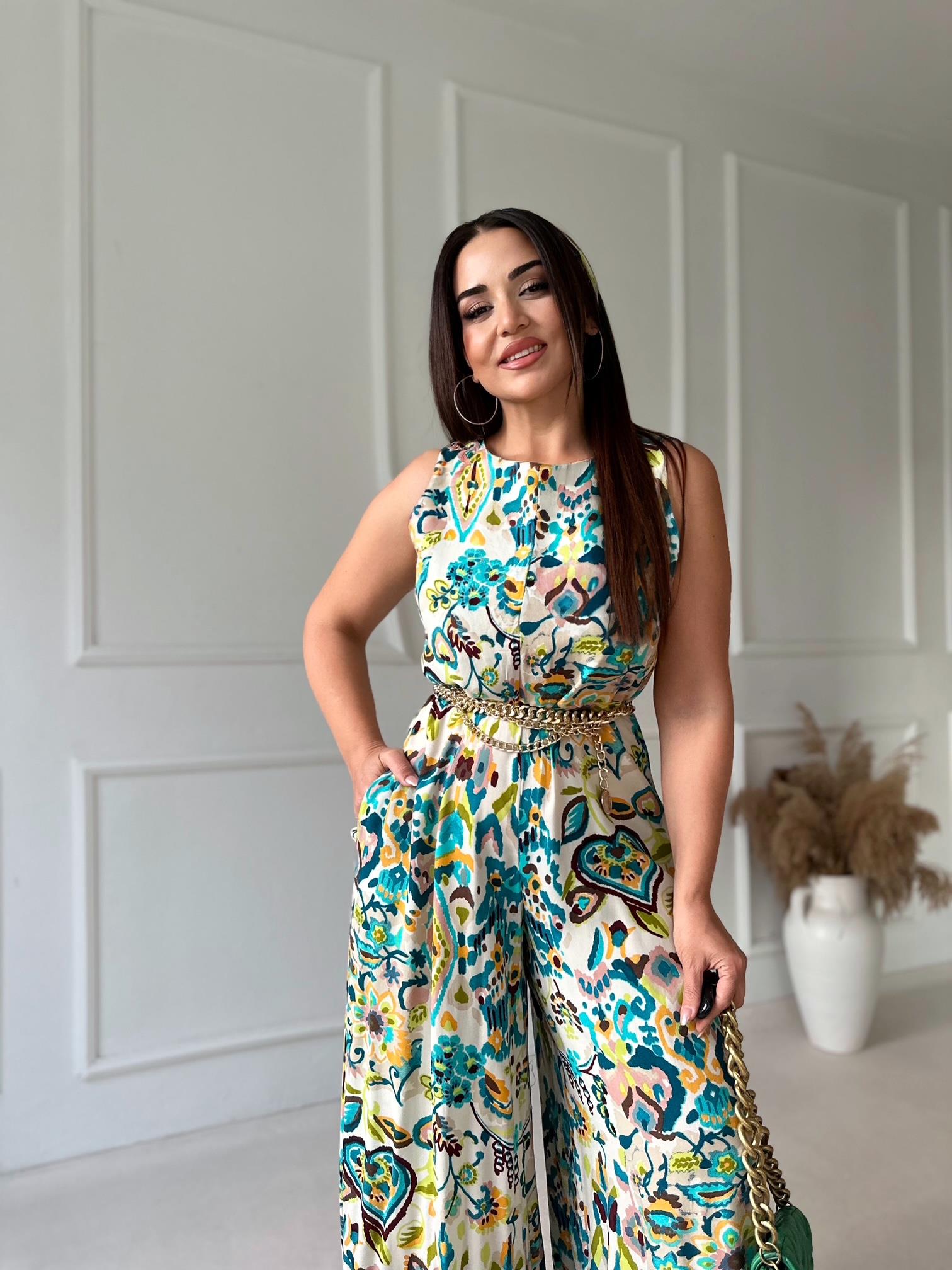 Nora Sahara Glow Tulum - Yeşil Şal Desen · 6