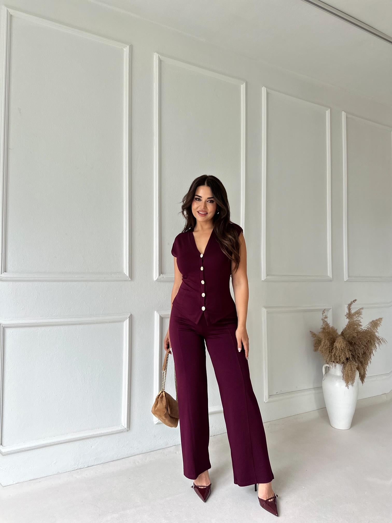 Nora Silhouette Çelik İnterlok Takım - Bordo