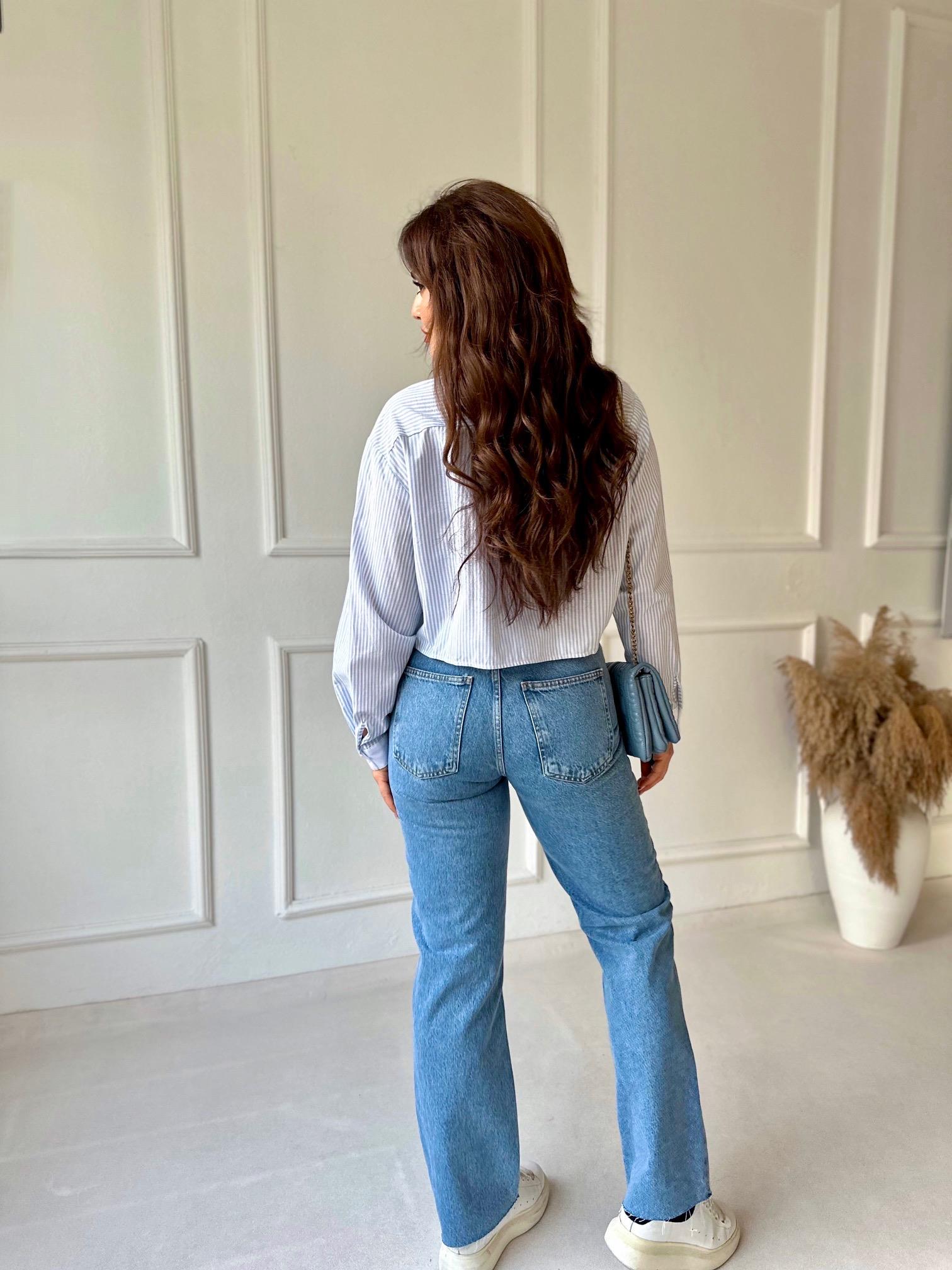 Orijinal marka çapraz kemerli yüksek bel straight jean - Nora Butik · 8