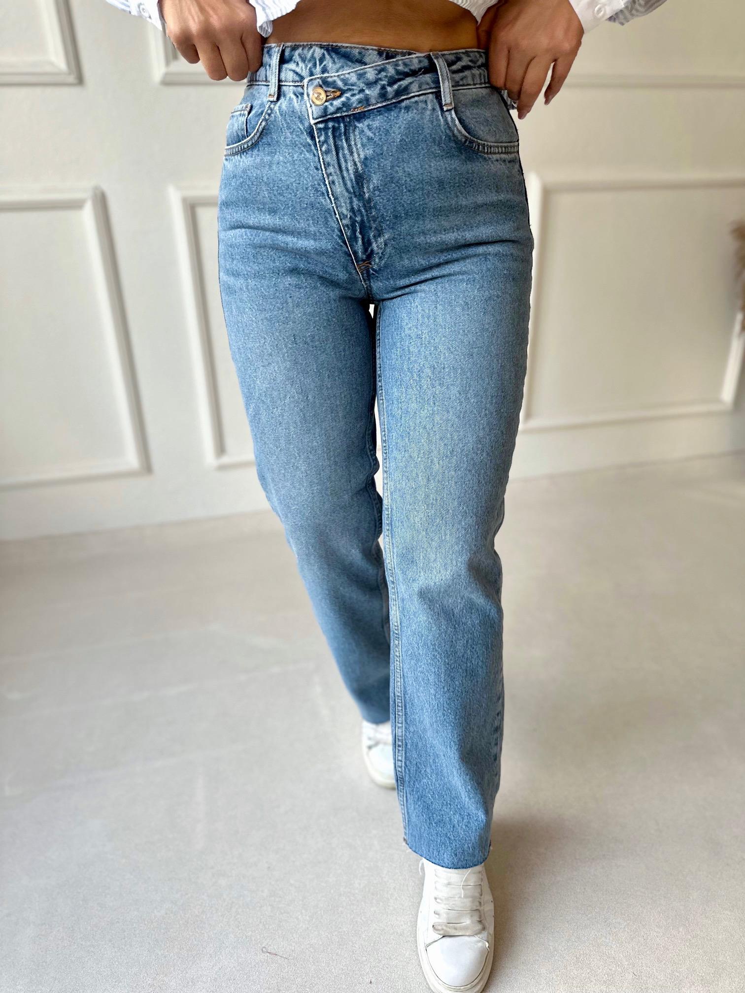 Orijinal marka çapraz kemerli yüksek bel straight jean - Nora Butik · 10