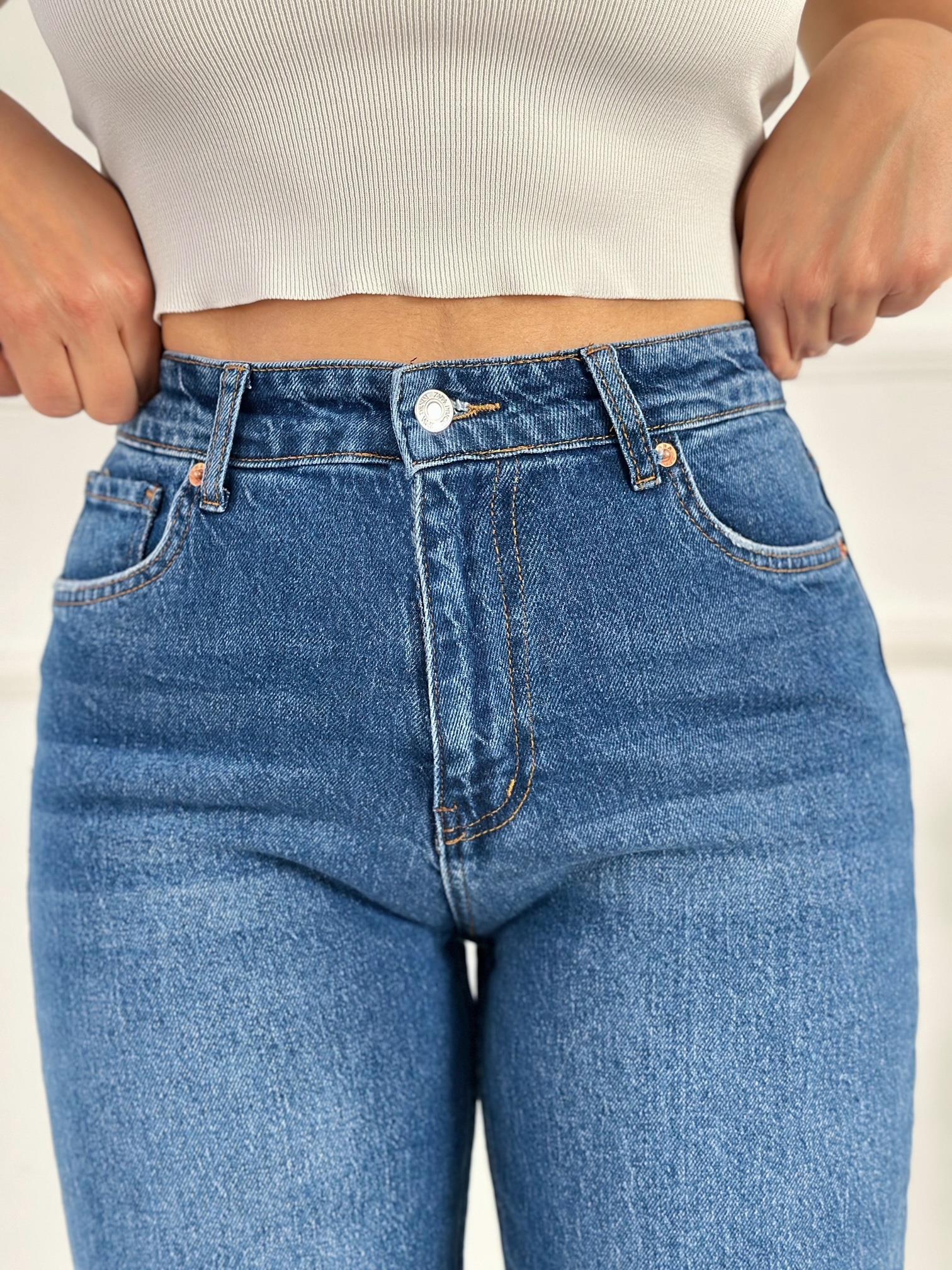 Orijinal Marka Tam Yüksek Bel Orta Mavi Straight Jean - Nora Butik · 12