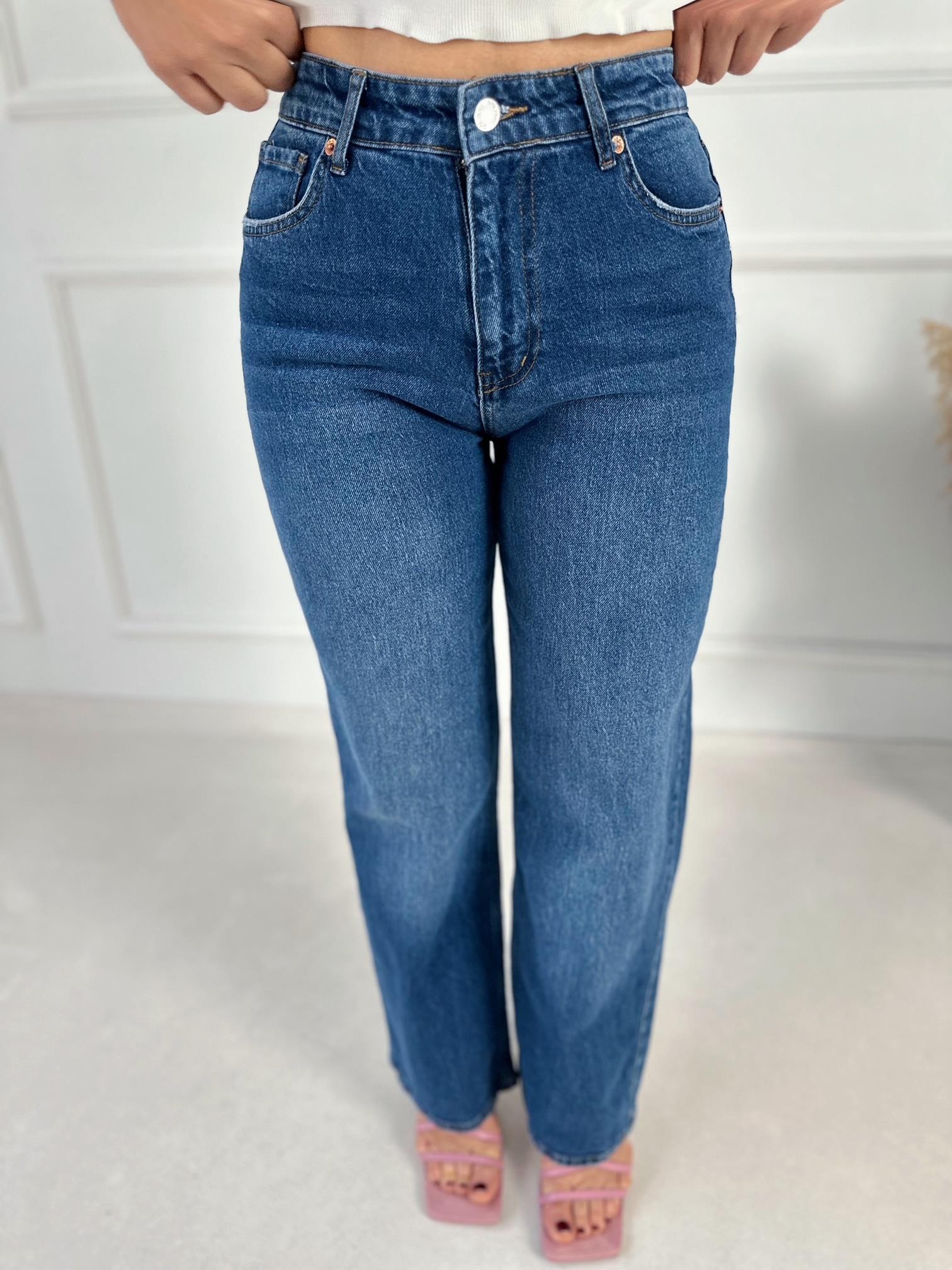 Orijinal Marka Tam Yüksek Bel Orta Mavi Straight Jean - Nora Butik · 11