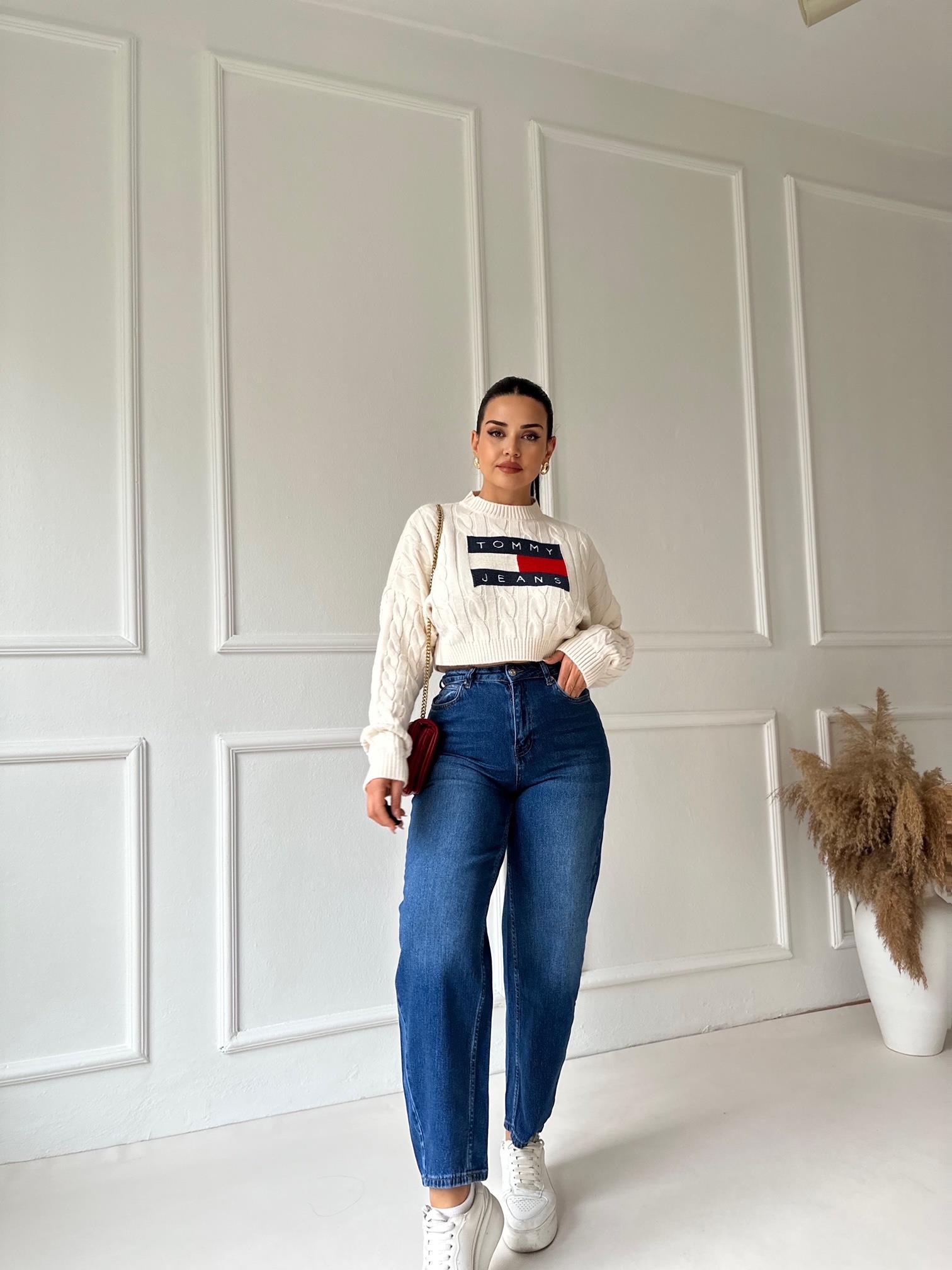 Orjinal Marka Koyu Mavi Slouchy Jean