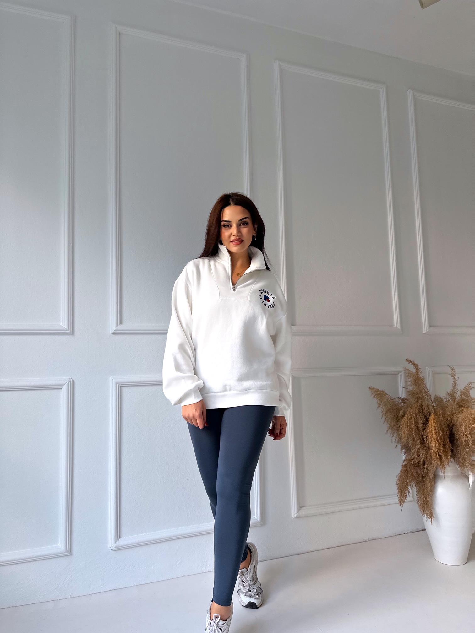 Oysho Kumaş Tam Yüksek Bel Yumuşak Dokulu Tayt Antrasit