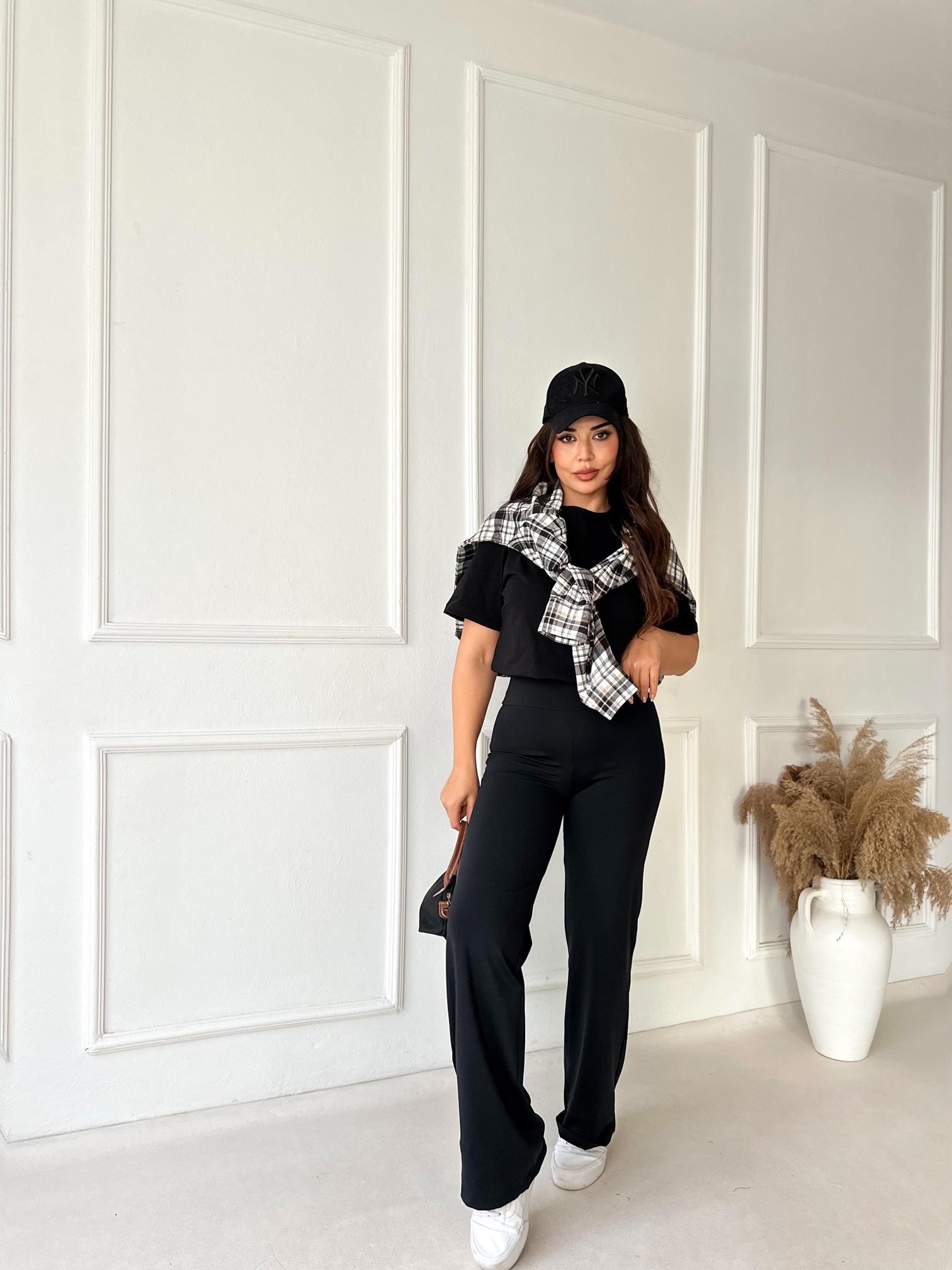 Oysho Model Fit Yüksek Bel Flare Tayt – Siyah · 2
