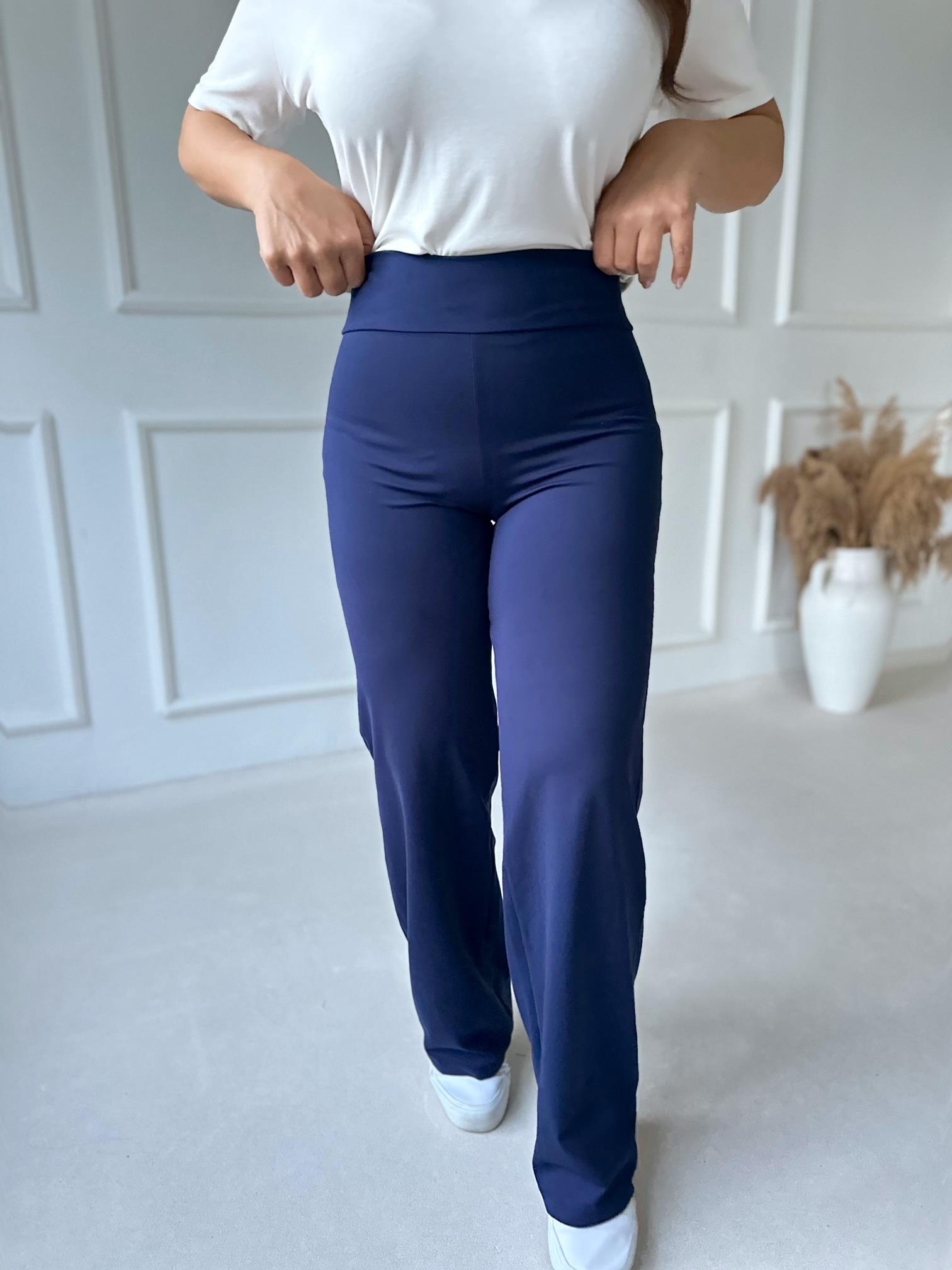 Oysho Model Fit Yüksek Bel Flare Tayt – Lacivert · 7