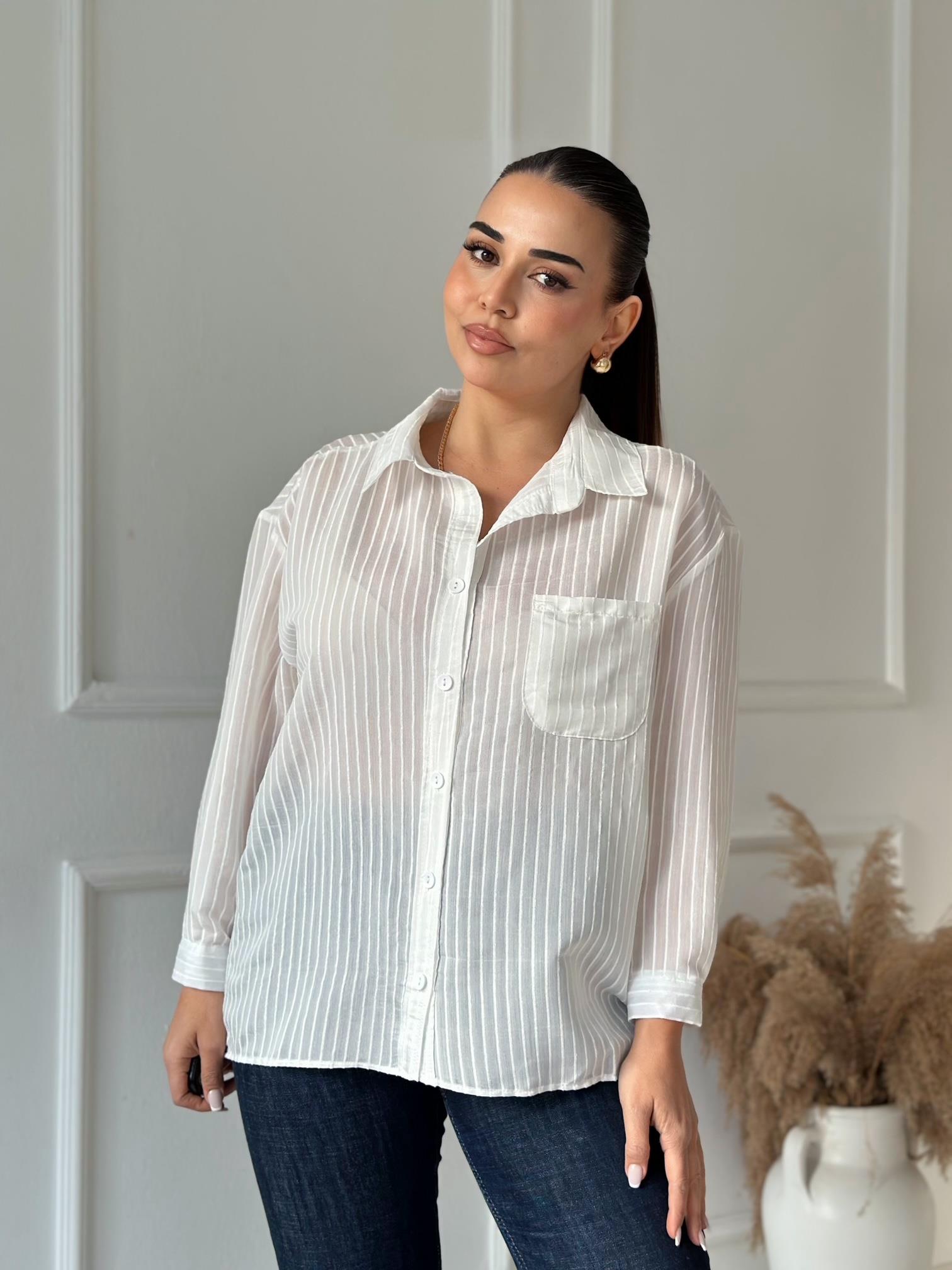 Premium Kalite Soft Line Oversize Gömlek - Ekru · 3