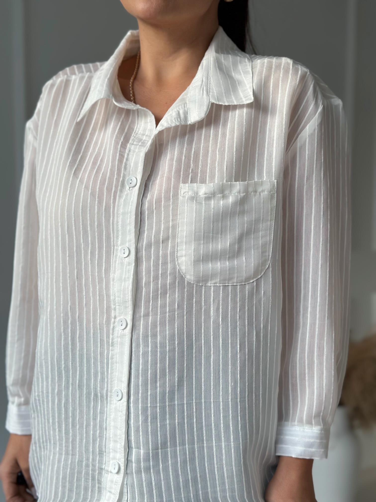 Premium Kalite Soft Line Oversize Gömlek - Ekru · 5