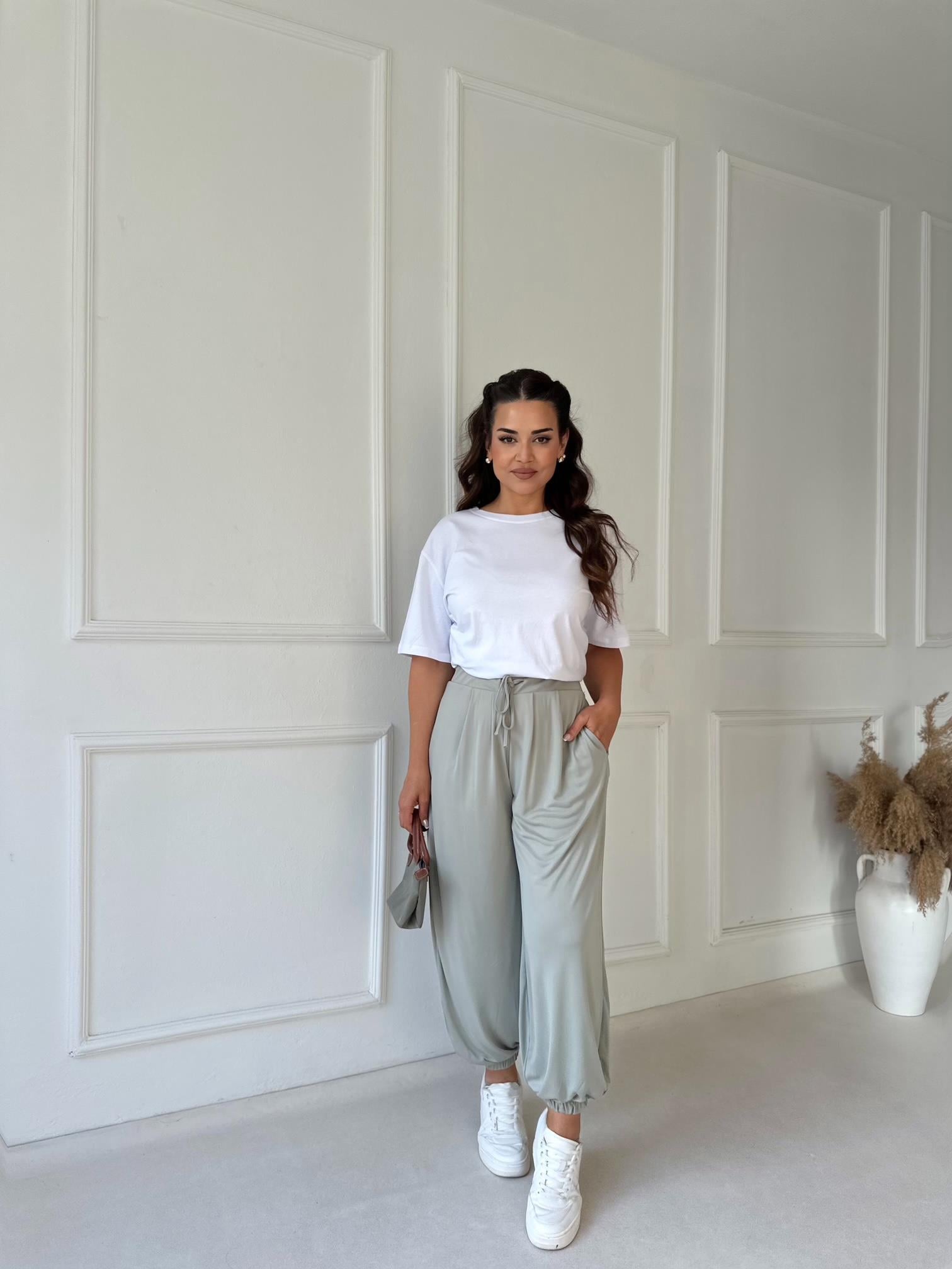 Urban Comfort Şalvar Pantolon - Çağla Yeşili
