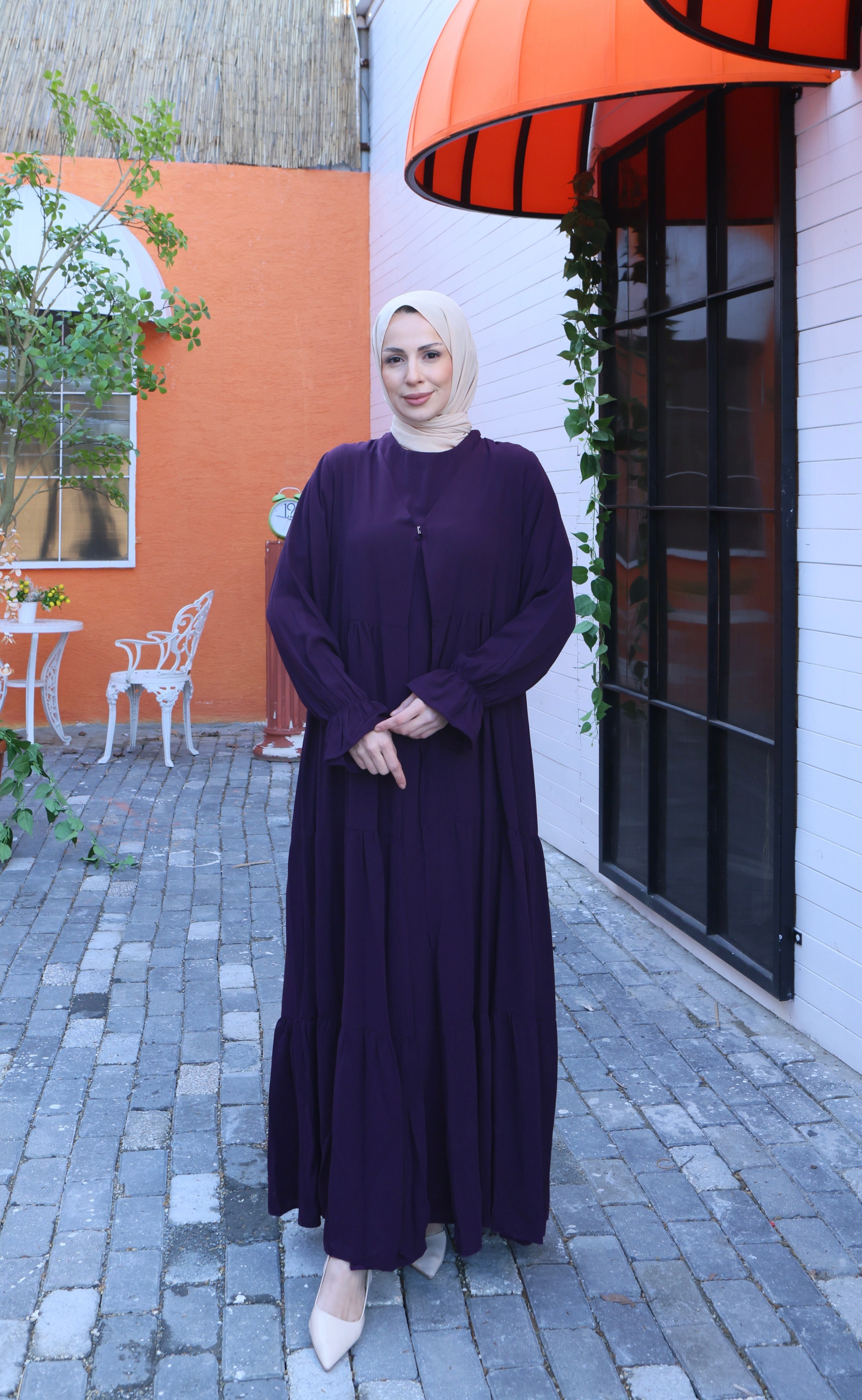 İçi Yarım Kol  Umre Takımı Mürdüm   HNT7050
