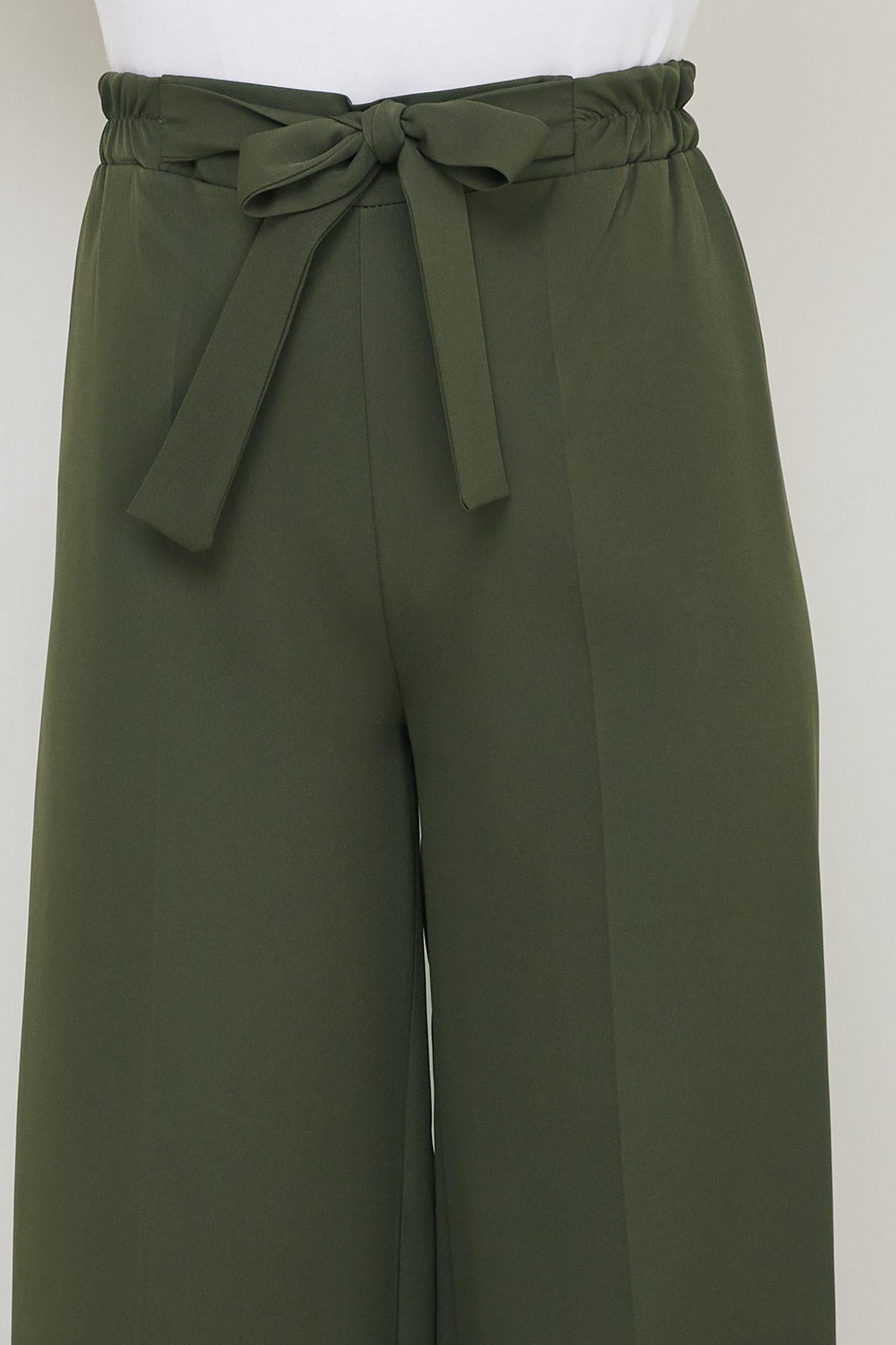 Bağlamalı Pantolon Haki HM2782