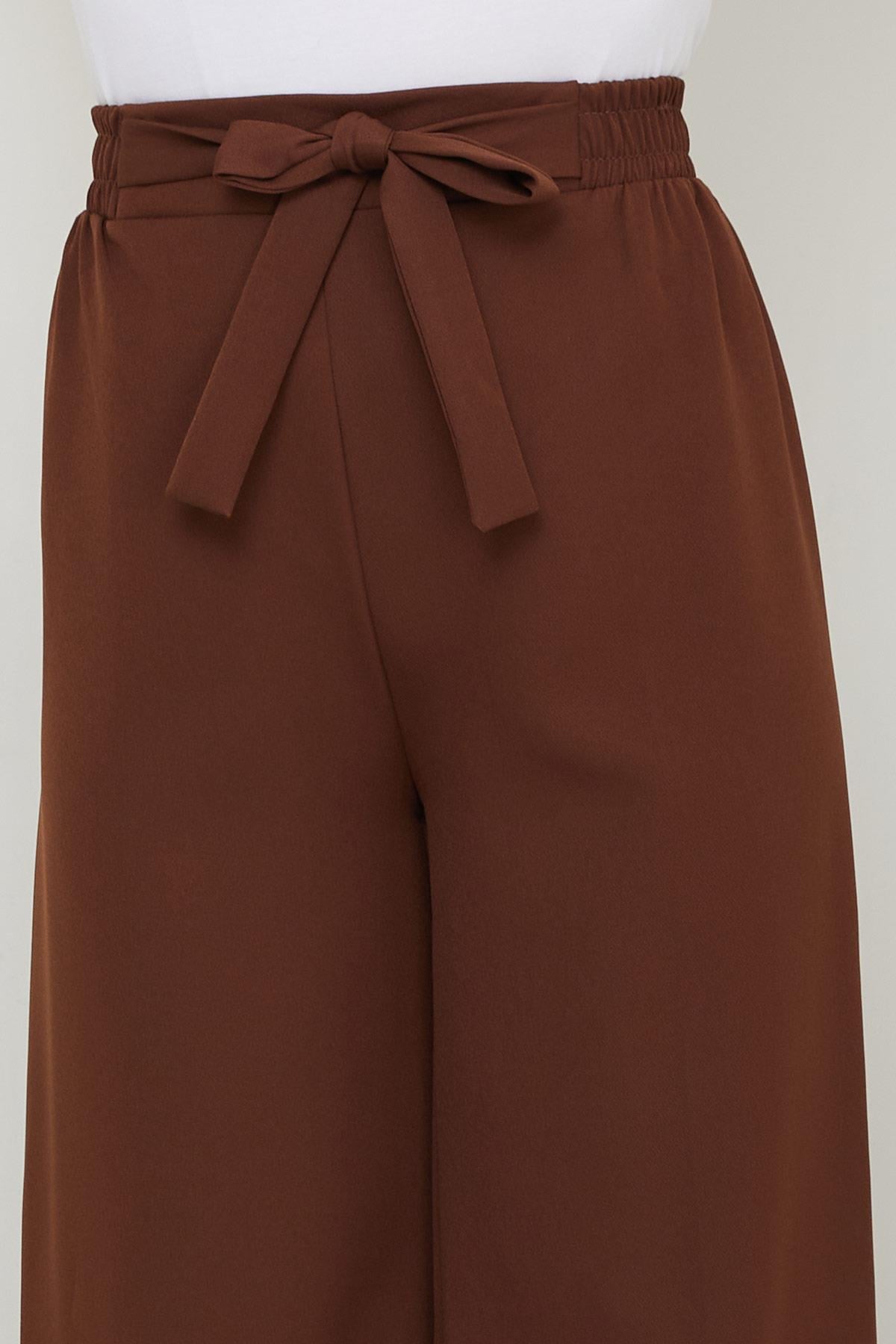 Bağlamalı Pantolon Kahverengi HM2782