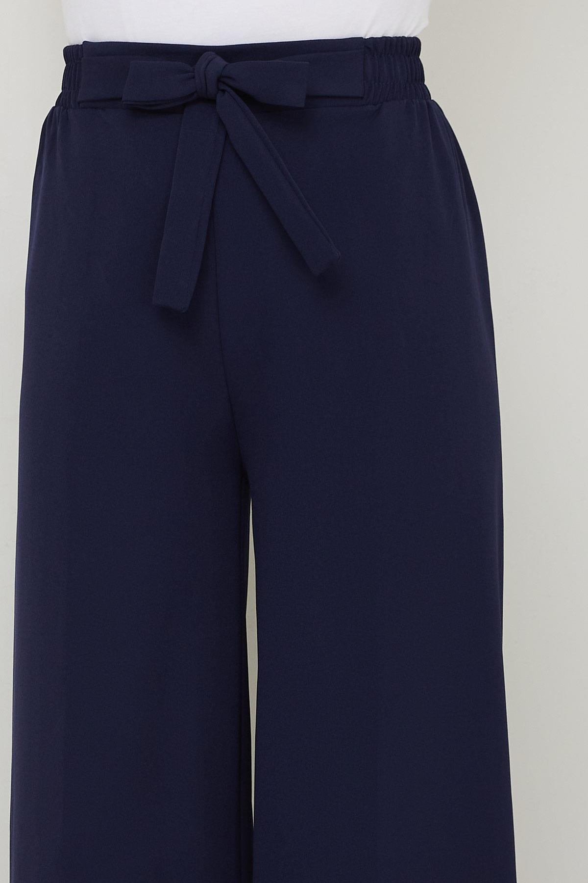 Bağlamalı Pantolon Lacivert HM2782