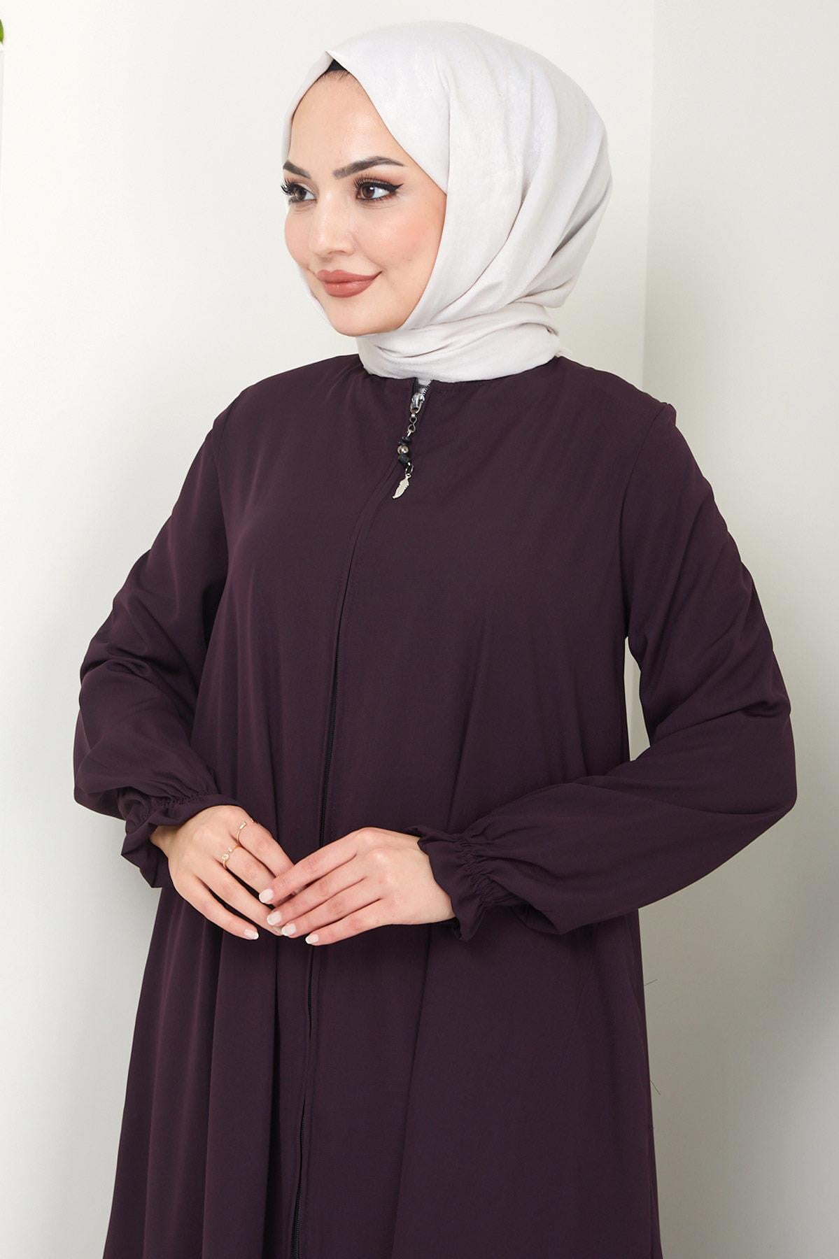 Büyük Beden Mevlana Ferace Mürdüm HM02153