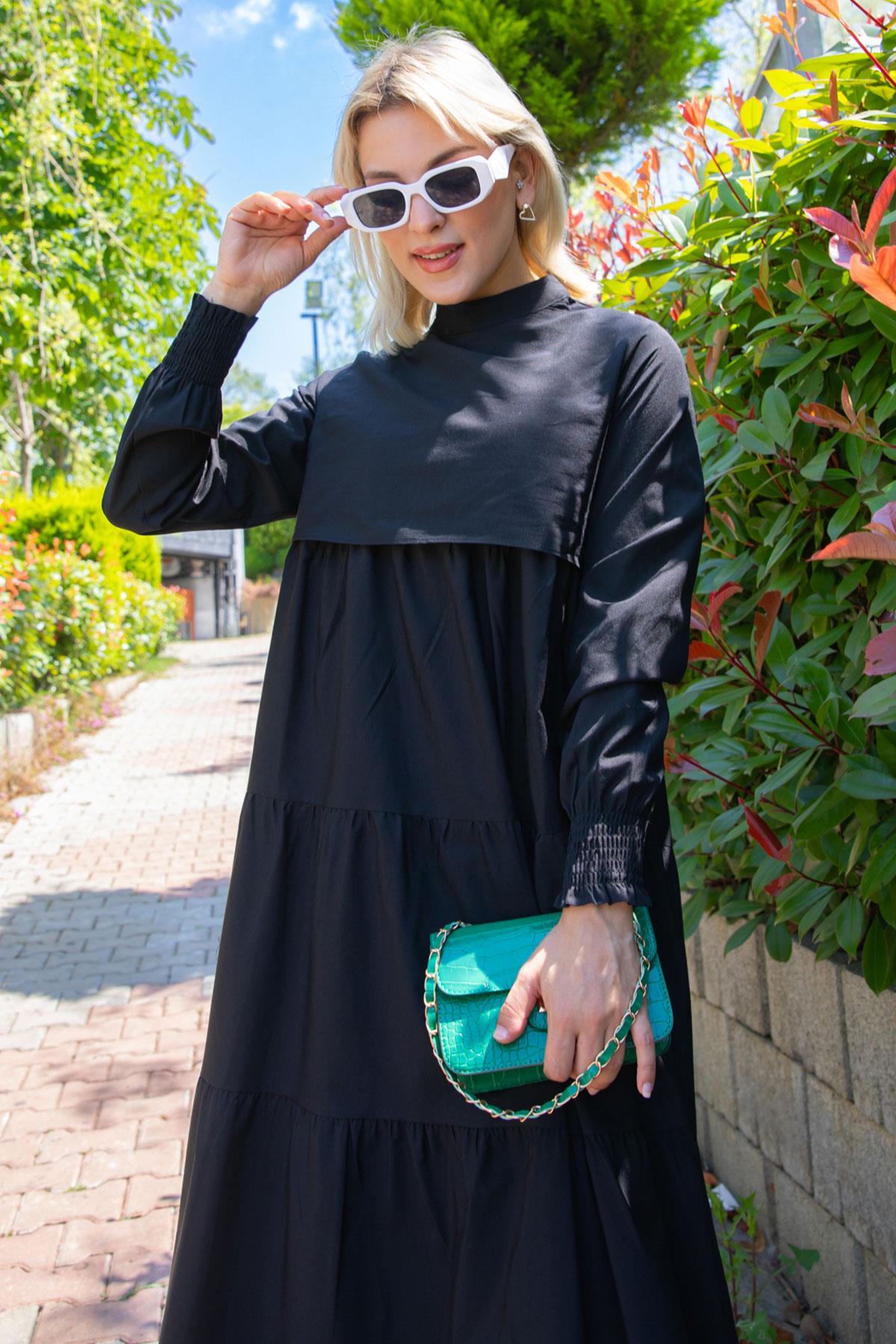 Kat Kat Elbise Siyah