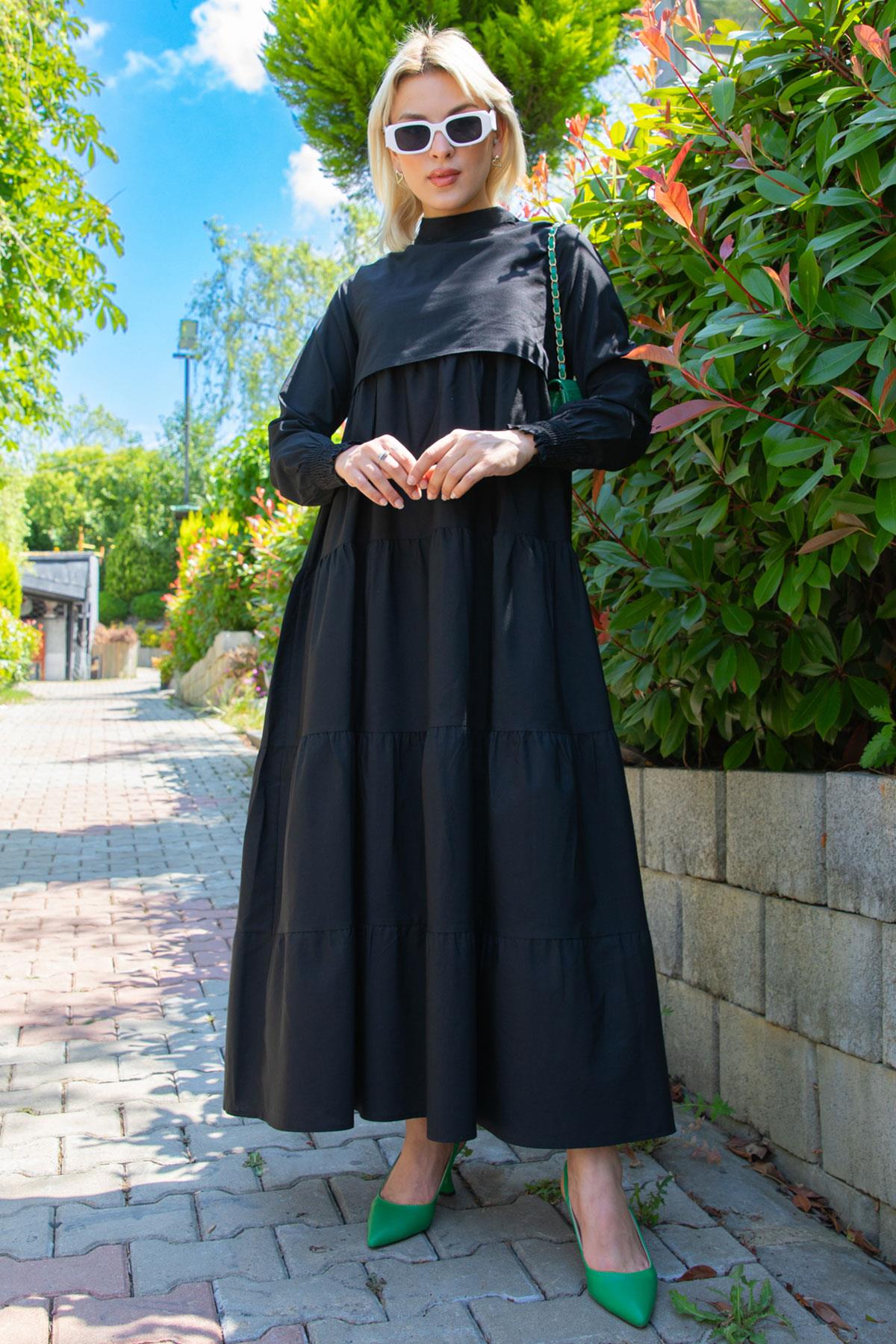 Kat Kat Elbise Siyah