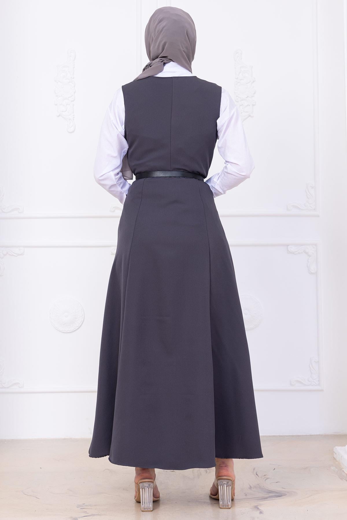Kemerli Düğmeli Jile Füme HM2741