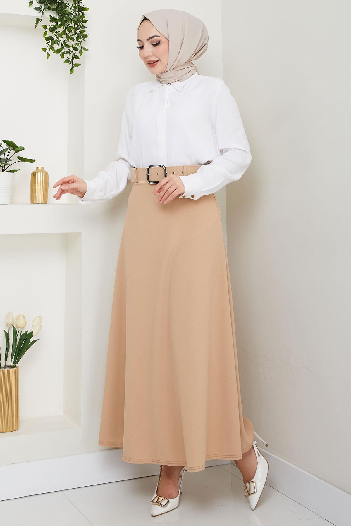 Kemerli Mevlana Etek Bej HM2370