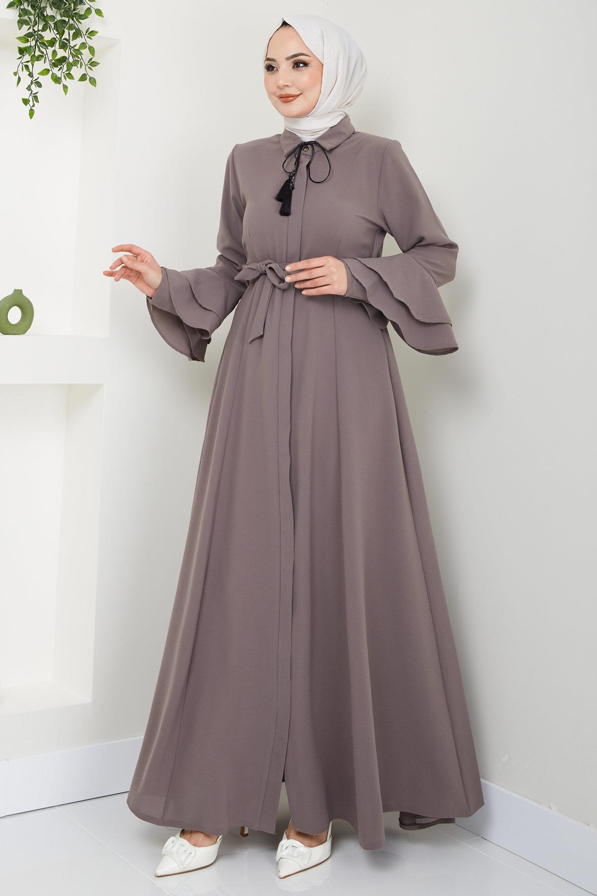 Kolu Volanlı Ferace Vizon Rengi HM2393